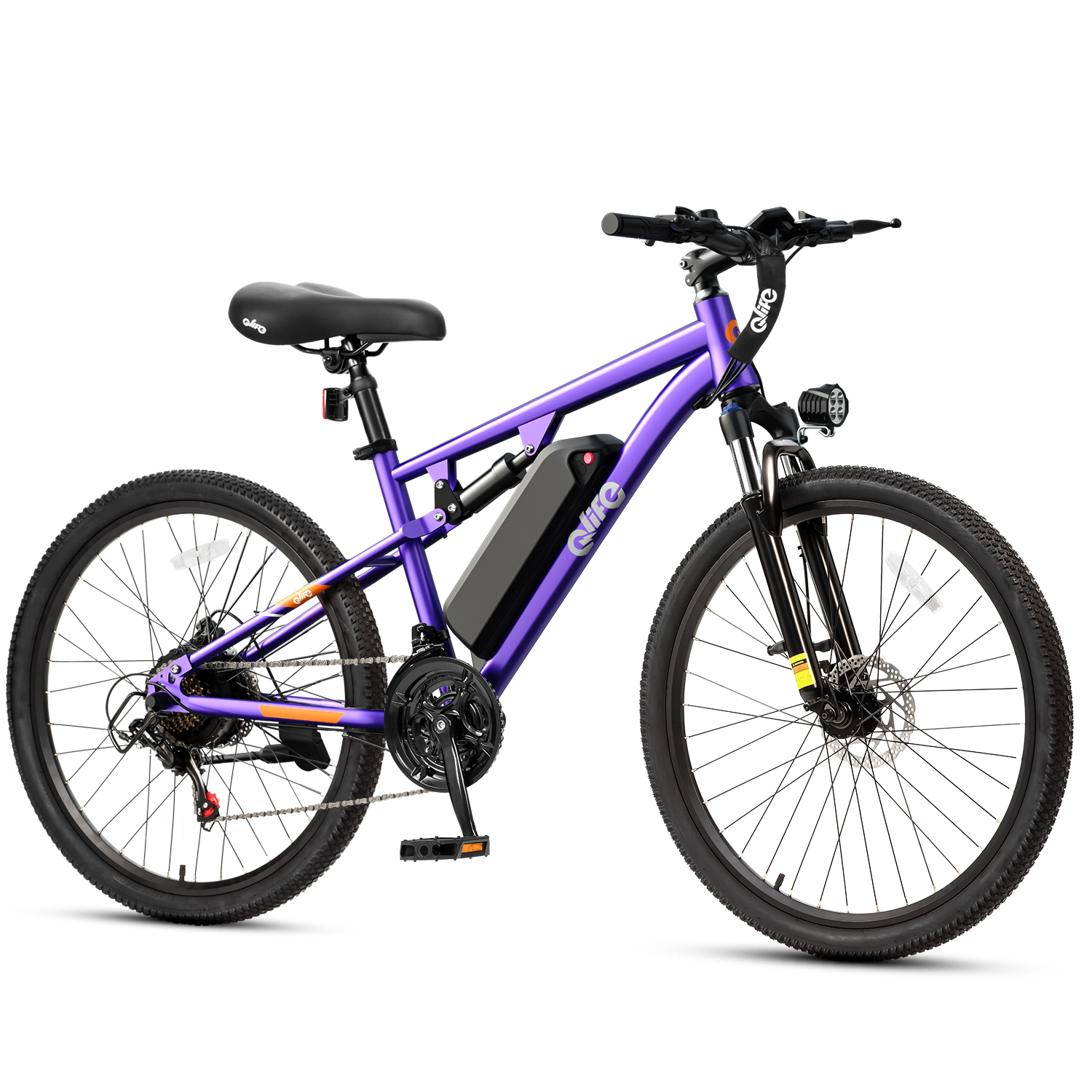 Racer Ultra Step-Over Full Suspension Mountain E-Bike, Peak 1000W Wholesale E-MTB US Warehouse MOQ 1-Qlife Bike Wholesale | US E-Bike Distributor
