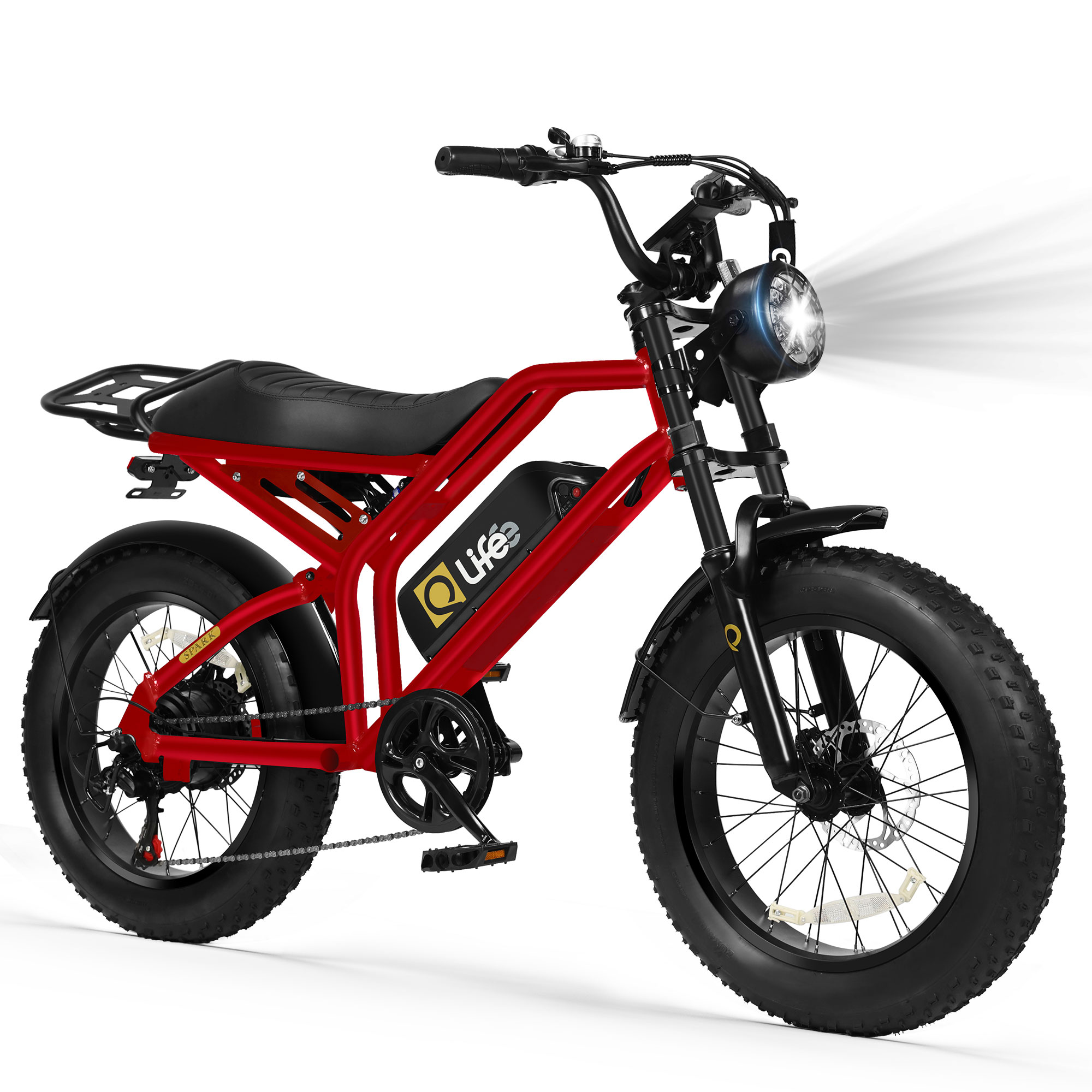 Spark Standard 20" Fat Tire E-Bike, 48V750W 7-Speed Electric Bike, Single/Dual Battery Optional, US Wholesale MOQ 1-Qlife Bike Wholesale | US E-Bike Distributor