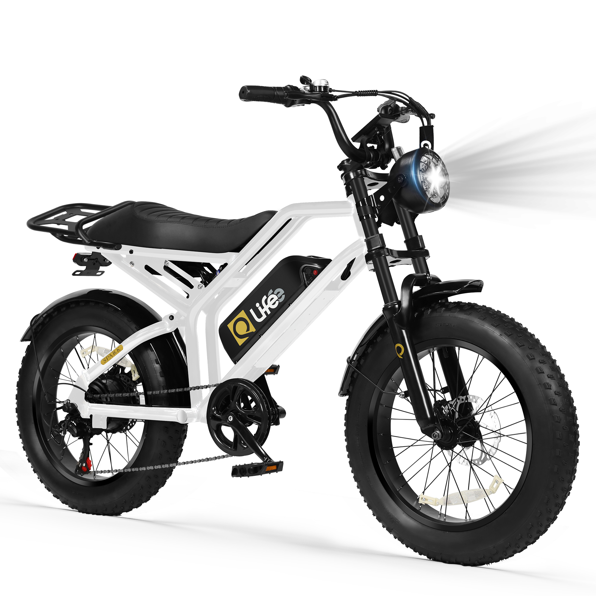 Spark Standard 20" Fat Tire E-Bike, 48V750W 7-Speed Electric Bike, Single/Dual Battery Optional, US Wholesale MOQ 1-Qlife Bike Wholesale | US E-Bike Distributor