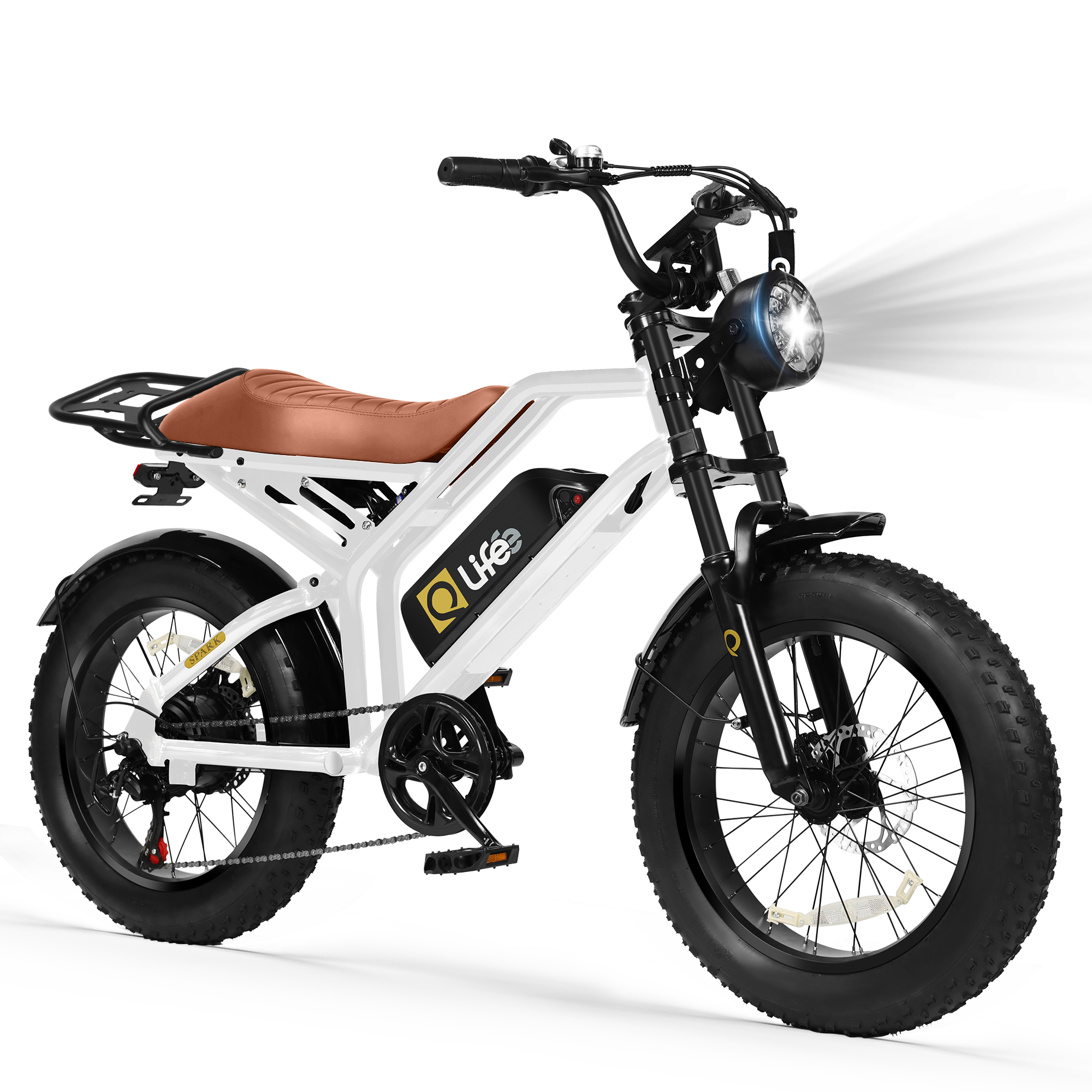 Spark Standard 20" Fat Tire E-Bike, 48V750W 7-Speed Electric Bike, Single/Dual Battery Optional, US Wholesale MOQ 1-Qlife Bike Wholesale | US E-Bike Distributor