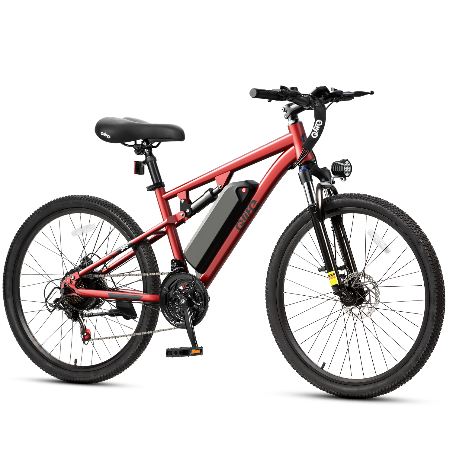 Racer Ultra Step-Over Full Suspension Mountain E-Bike, Peak 1000W Wholesale E-MTB US Warehouse MOQ 1-Qlife Bike Wholesale | US E-Bike Distributor