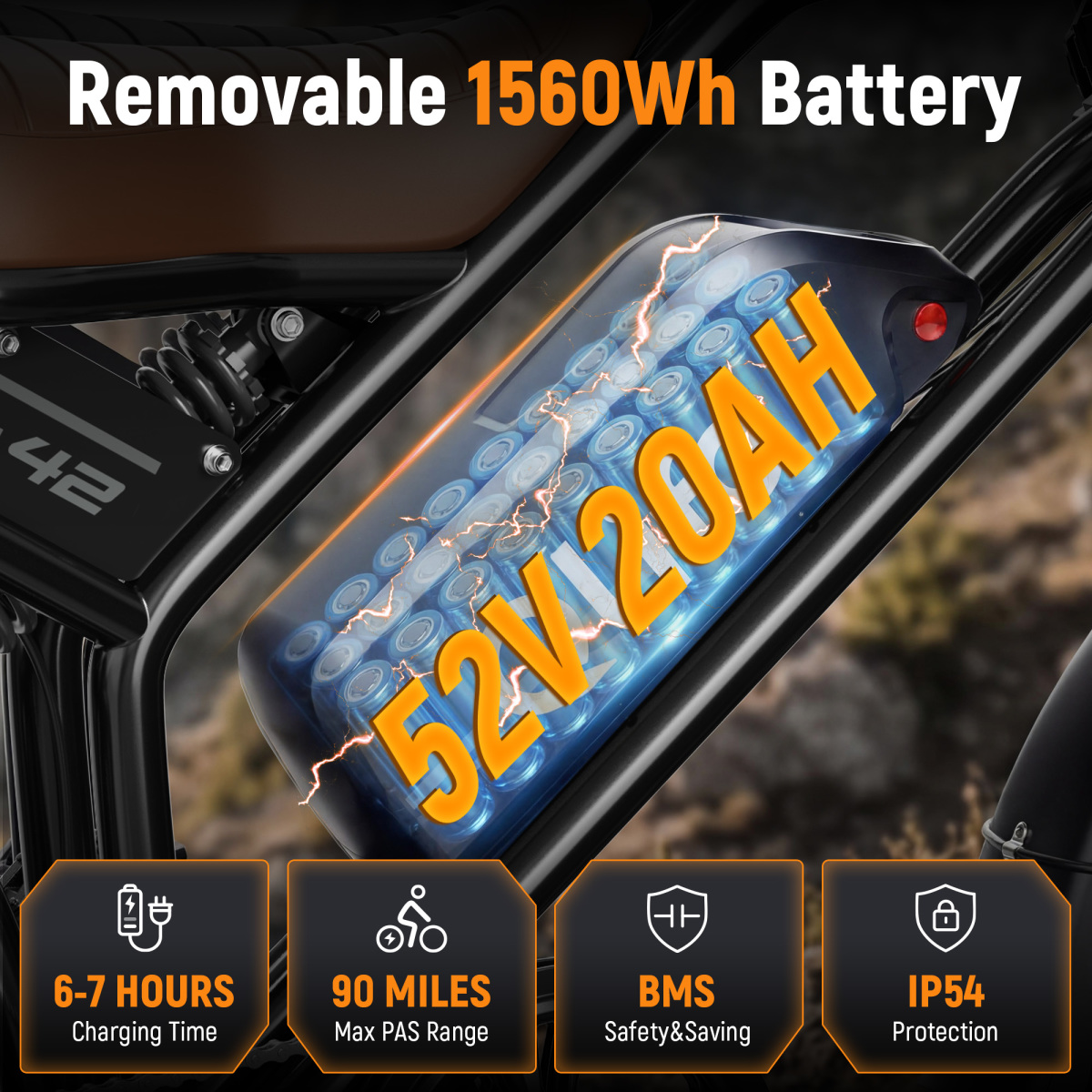 52V 20Ah Removable Battery