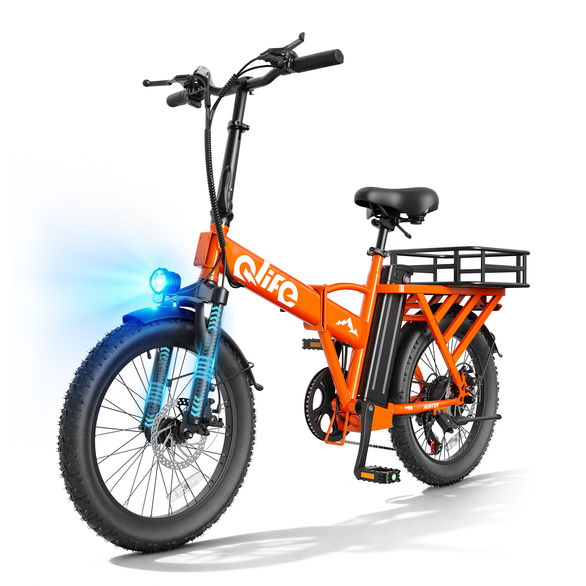 Hunter 20" Folding All-Terrain E-Bike, Peak 1200W 48V Removable Battery, US Warehouse Wholesale MOQ 1