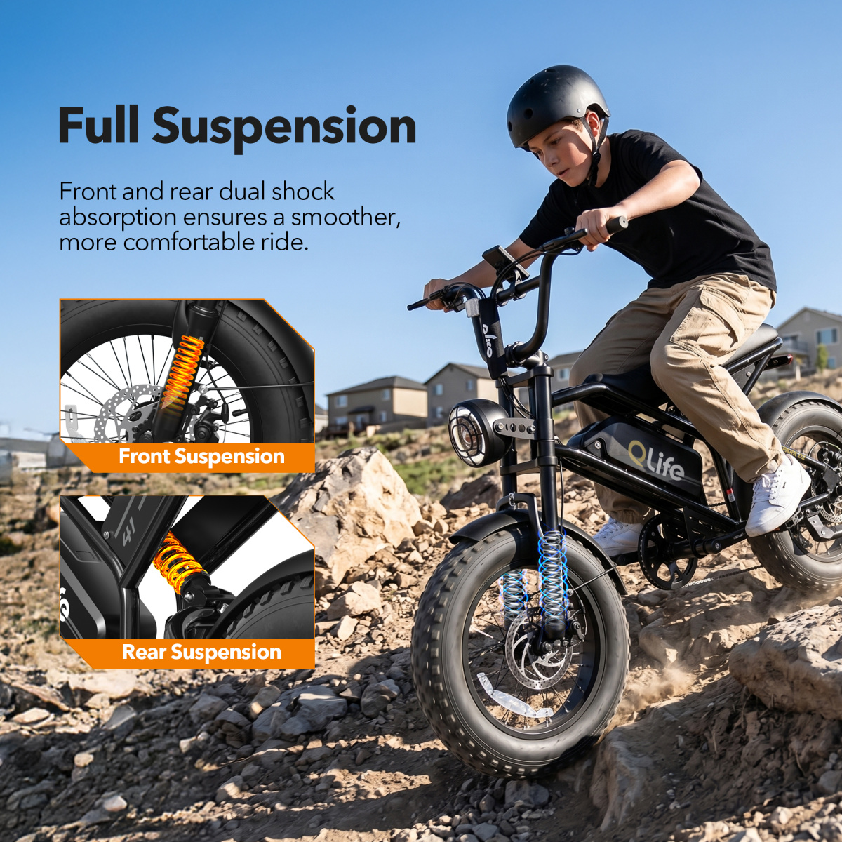 Front and Rear Dual Suspension System