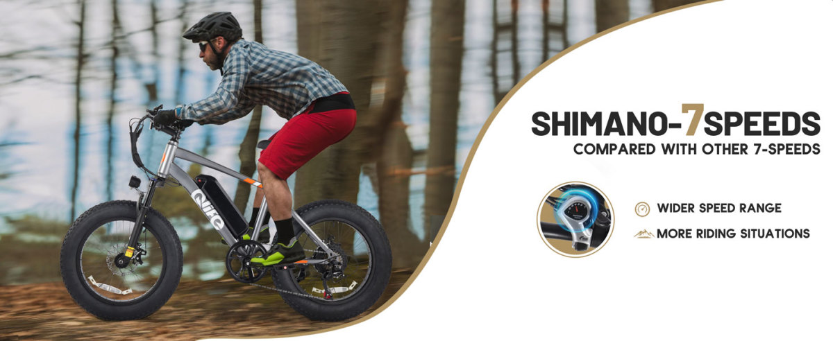Racer Fat Tire Shimano 7-speed and riding scene