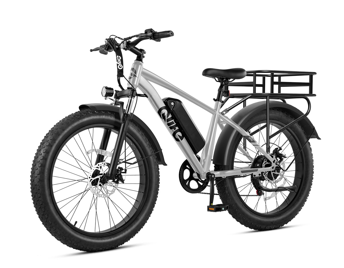 Racer Plus 26x4.0 Fat Tire Electric Bike, 48V 500W Adult Snow Beach E-Bike US Wholesale MOQ 1