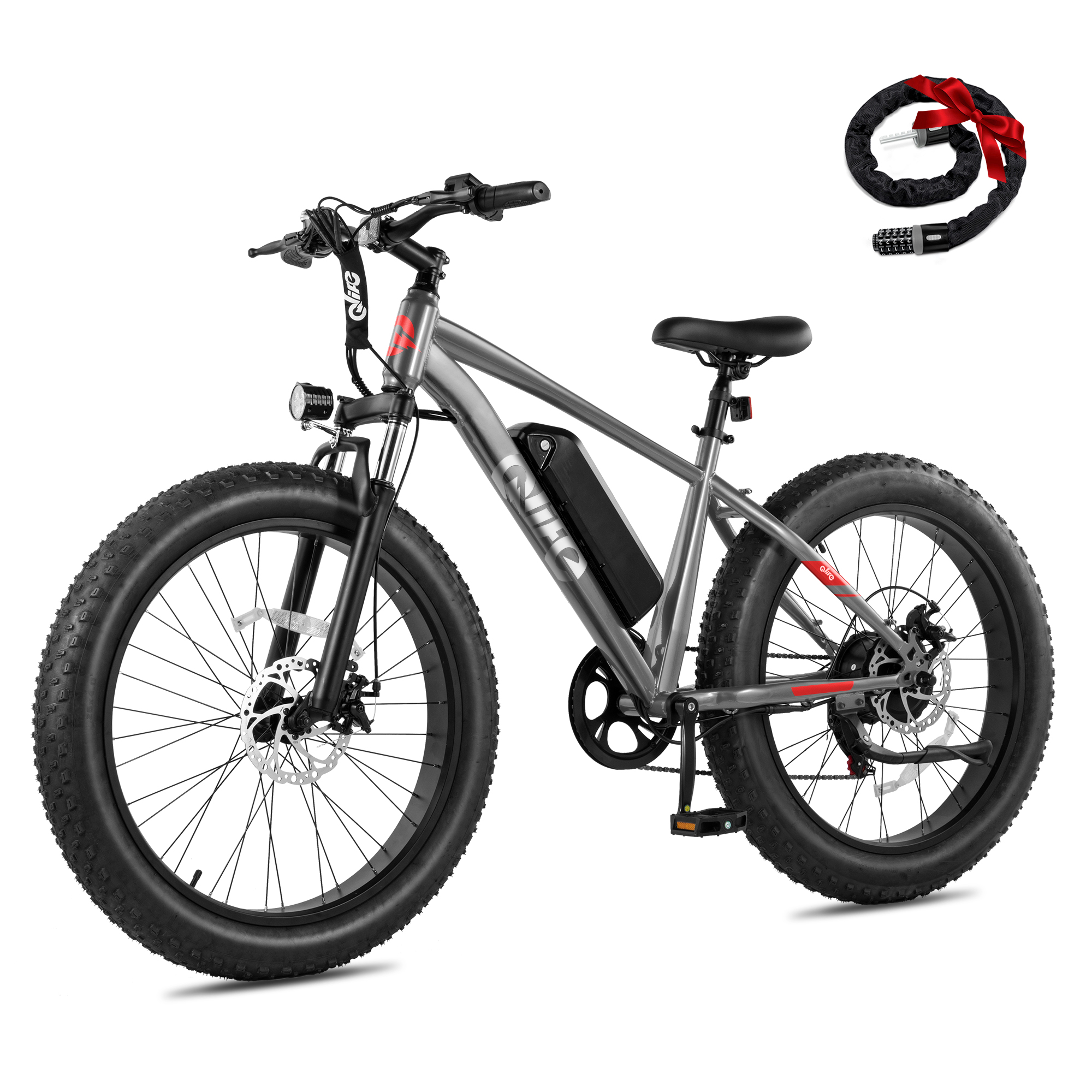 Racer Plus 26x4.0 Fat Tire Electric Bike, 48V 500W Adult Snow Beach E-Bike US Wholesale MOQ 1