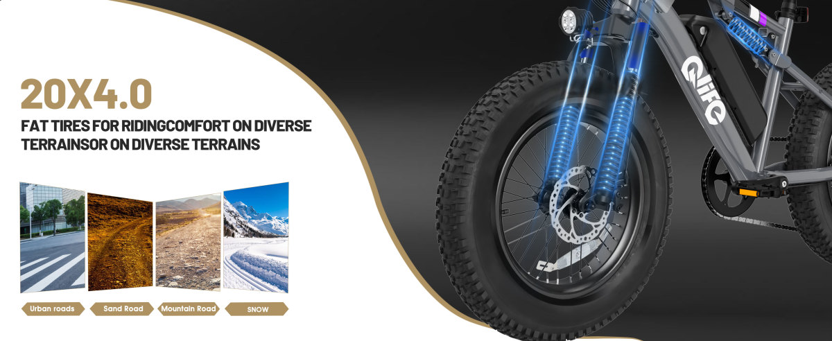Racer Fat Tire 2.0 Dual Suspension and Fat Tires