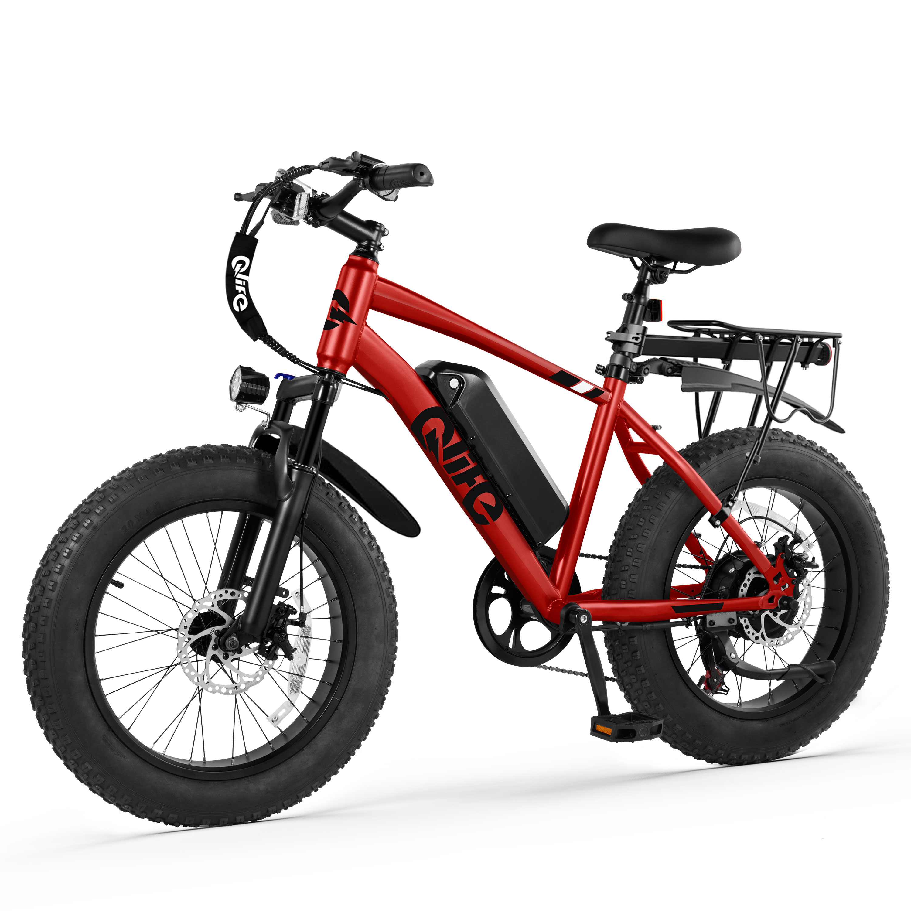 Qlife Racer Fat Tire Electric Bike, 48V 750W Adult Beach Snow E-Bike US Wholesale MOQ 1