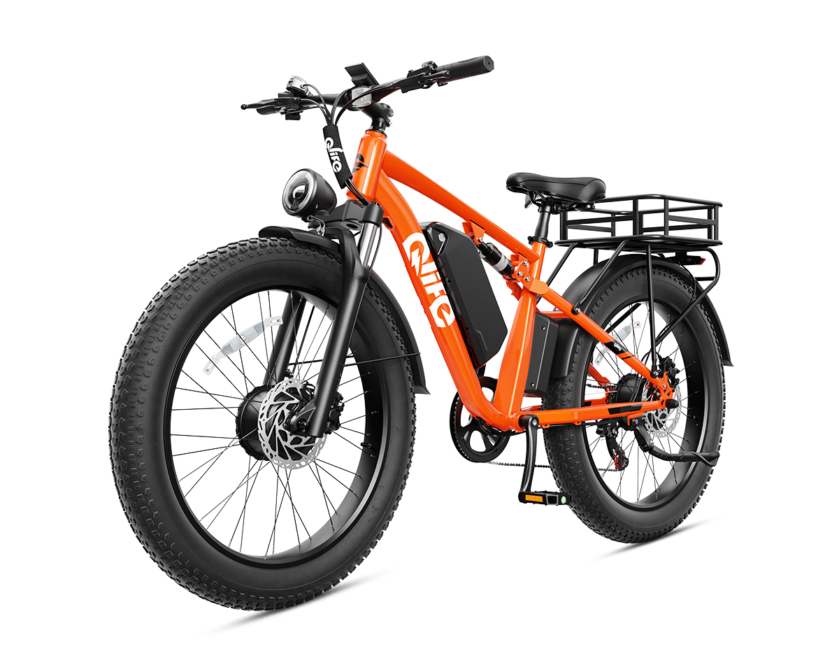 Racer Max Dual Motor 26x4.0 Fat Tire Electric Bike, 48V 1000W Peak 2000W Adult All Terrain E-Bike US Wholesale MOQ 1-Qlife Bike Wholesale | US E-Bike Distributor