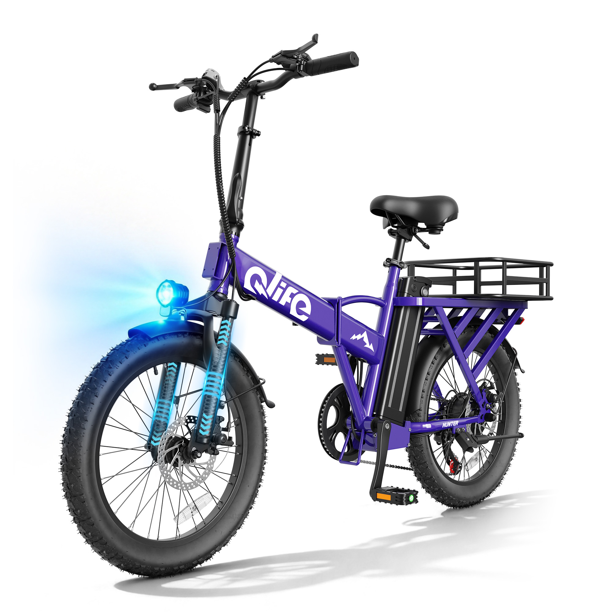 Hunter 20" Folding All-Terrain E-Bike, Peak 1200W 48V Removable Battery, US Warehouse Wholesale MOQ 1