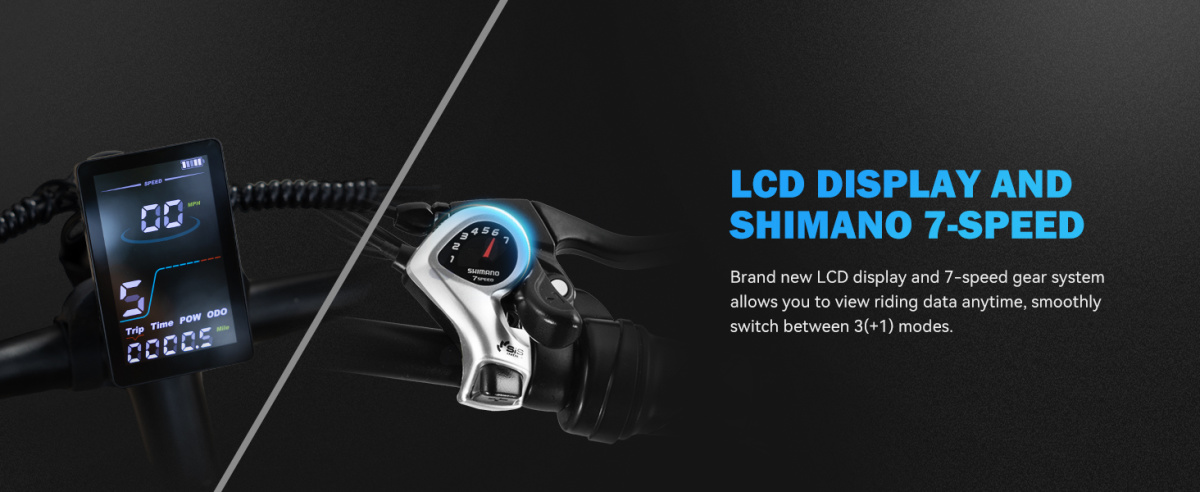 Racer Plus 2.0 LCD Display and Shimano Gears