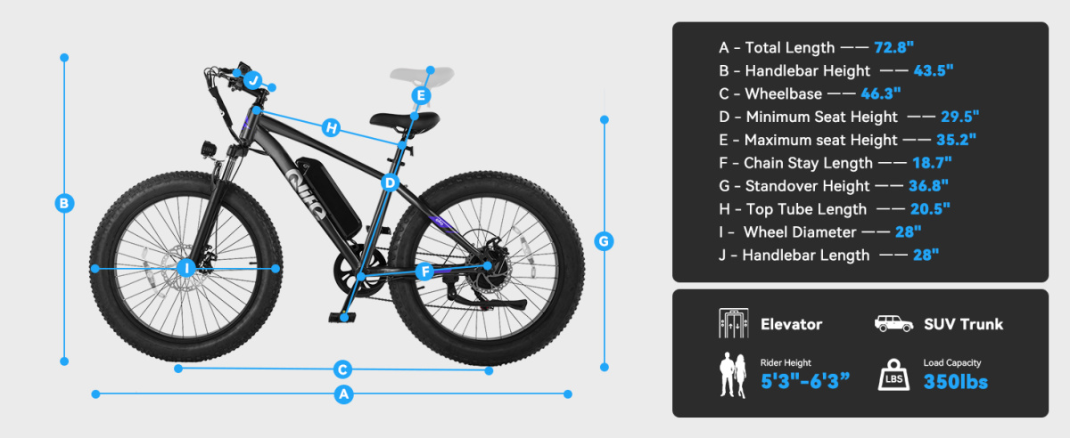 Racer Plus geometry dimensions and sizing chart