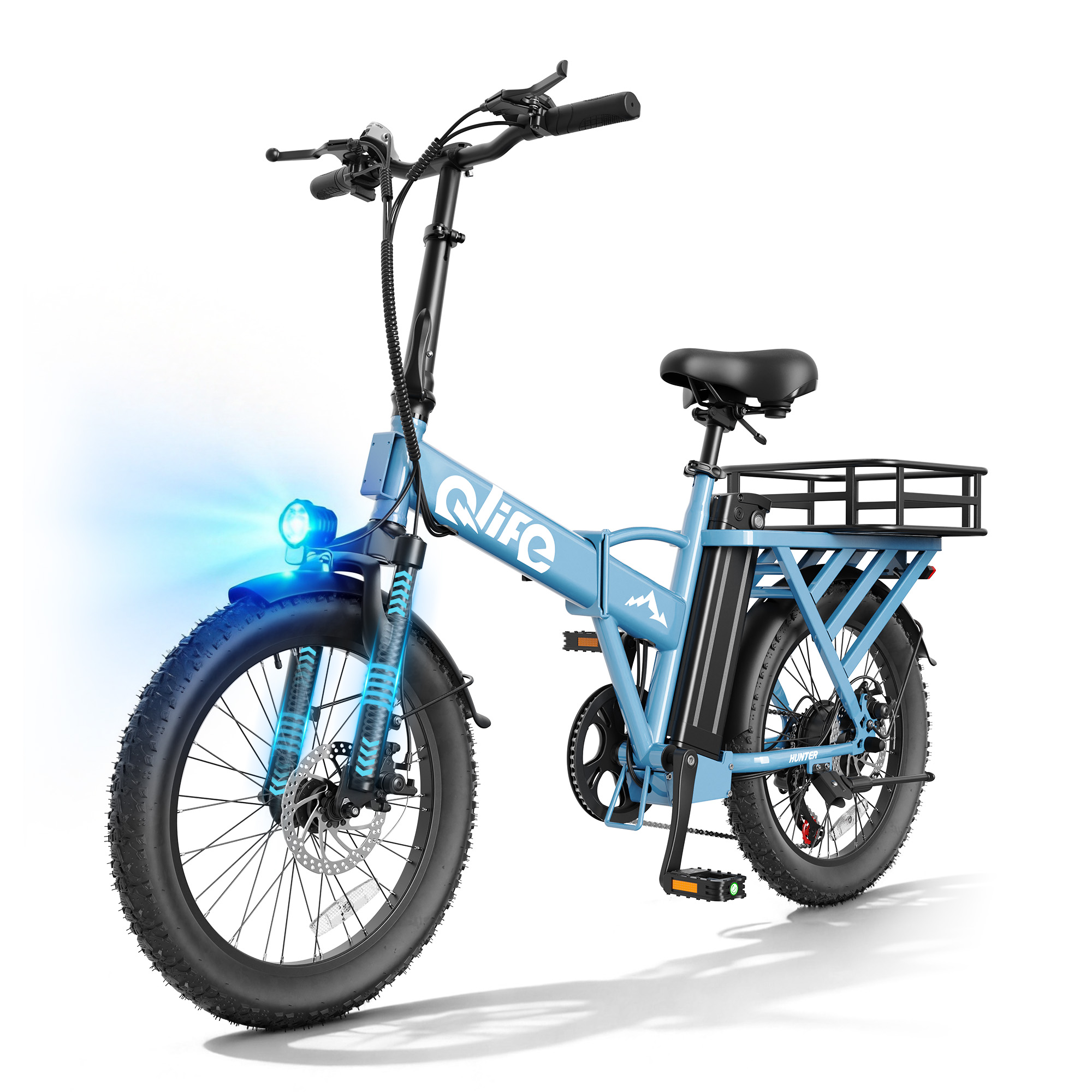 Hunter 20" Folding All-Terrain E-Bike, Peak 1200W 48V Removable Battery, US Warehouse Wholesale MOQ 1