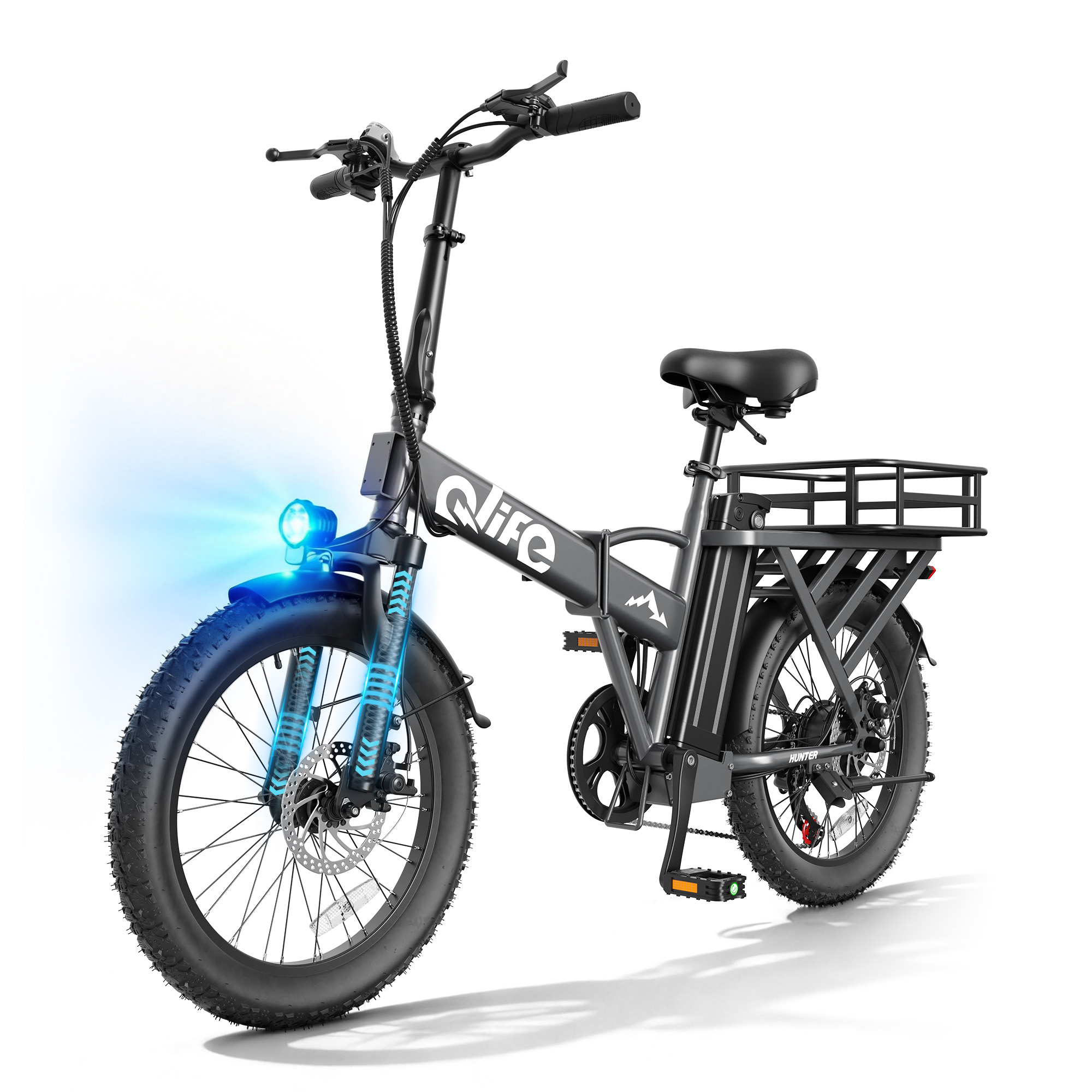 Hunter 20" Folding All-Terrain E-Bike, Peak 1200W 48V Removable Battery, US Warehouse Wholesale MOQ 1