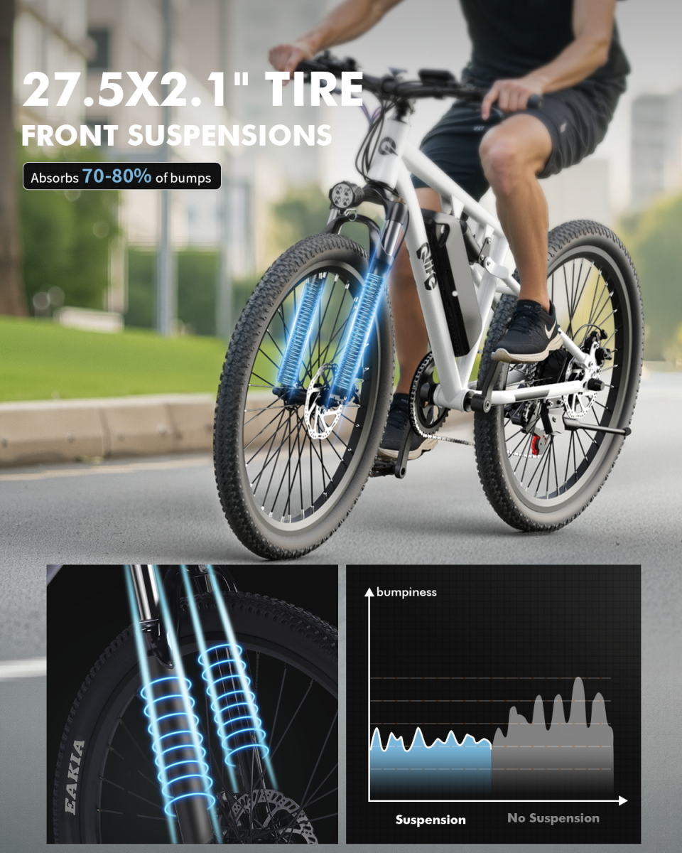 Racer 27.5 Ultra 27.5x2.1 inch tire and front fork