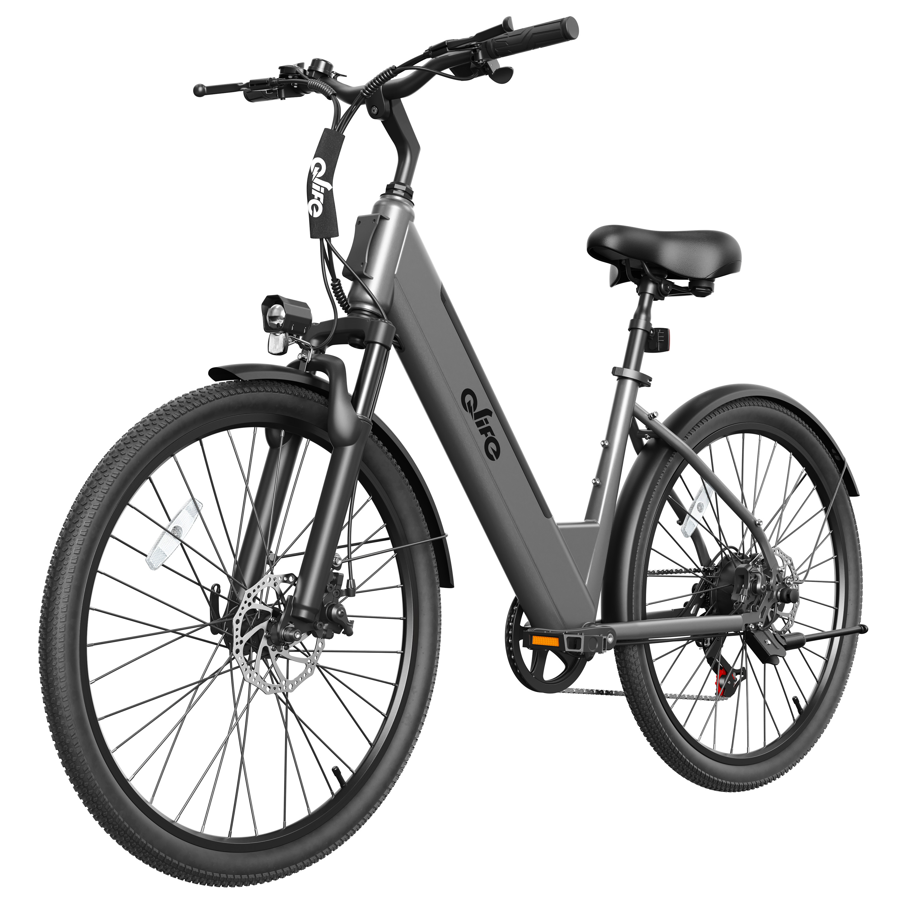 CITYONE ST （EB16Plus） Electric City Bike - 26" Step-Thru Cruiser E-Bike with 48V 7.8Ah Removable Battery & Front Suspension