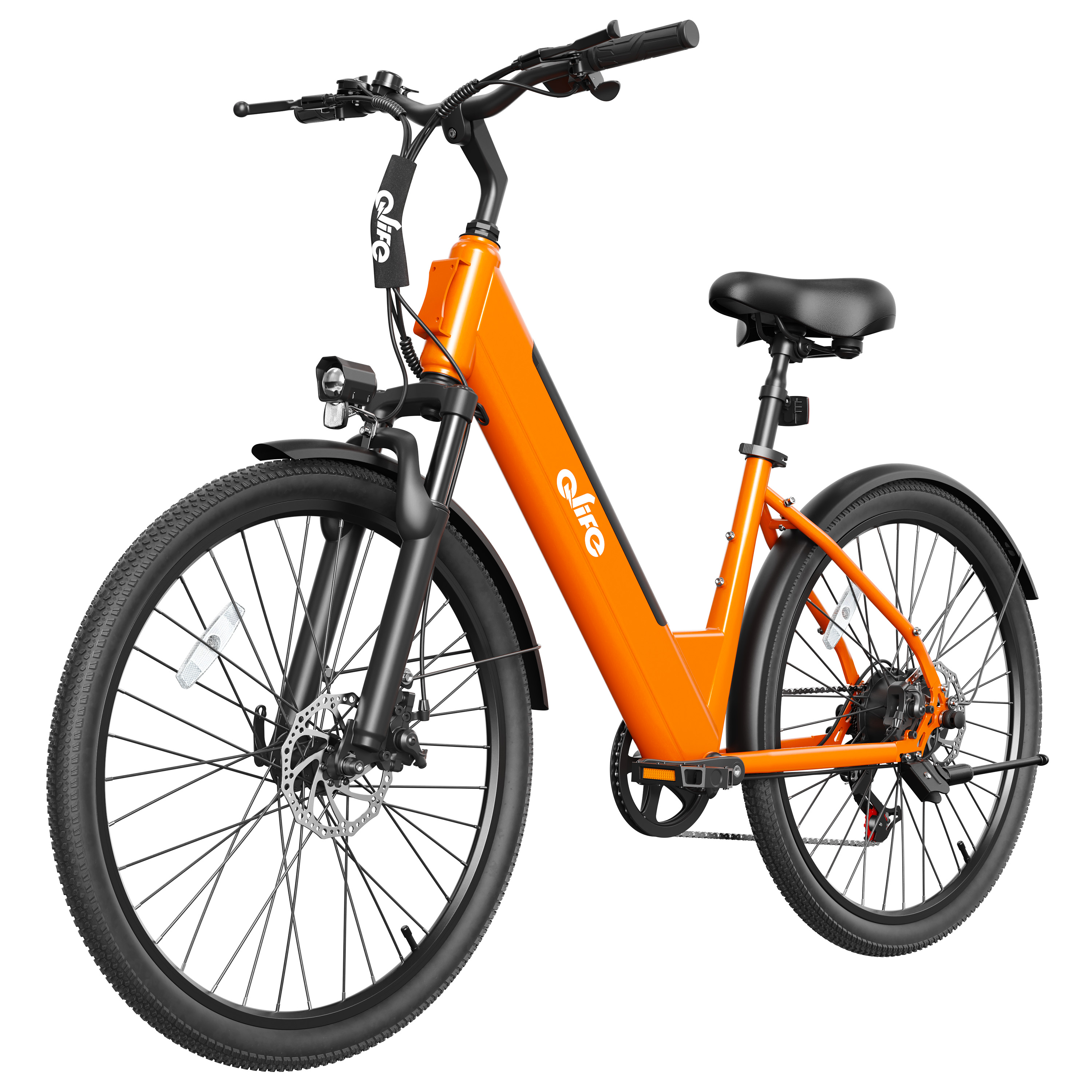 CITYONE ST （EB16Plus） Electric City Bike - 26" Step-Thru Cruiser E-Bike with 48V 7.8Ah Removable Battery & Front Suspension