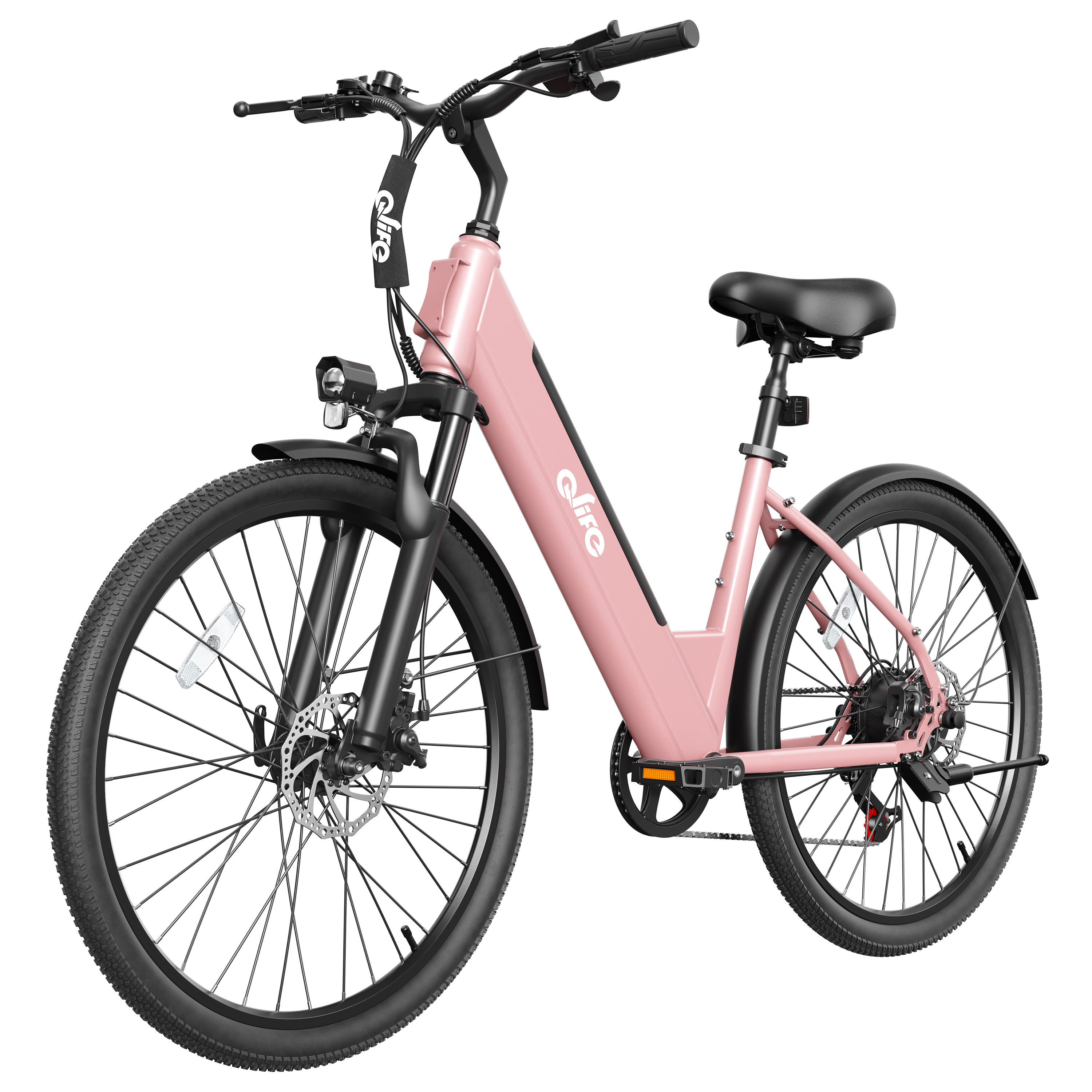 CITYONE ST （EB16Plus） Electric City Bike - 26" Step-Thru Cruiser E-Bike with 48V 7.8Ah Removable Battery & Front Suspension