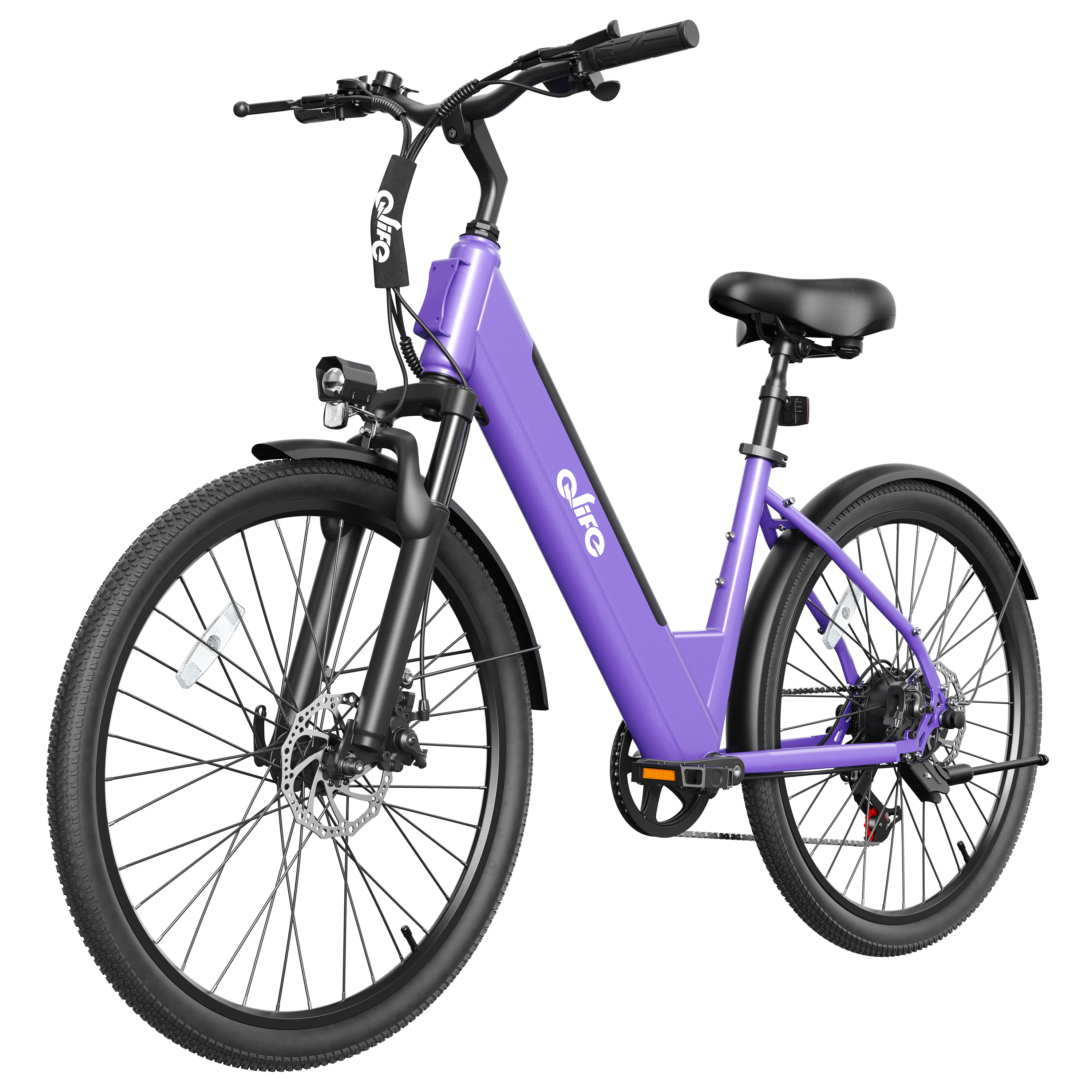 CITYONE ST （EB16Plus） Electric City Bike - 26" Step-Thru Cruiser E-Bike with 48V 7.8Ah Removable Battery & Front Suspension