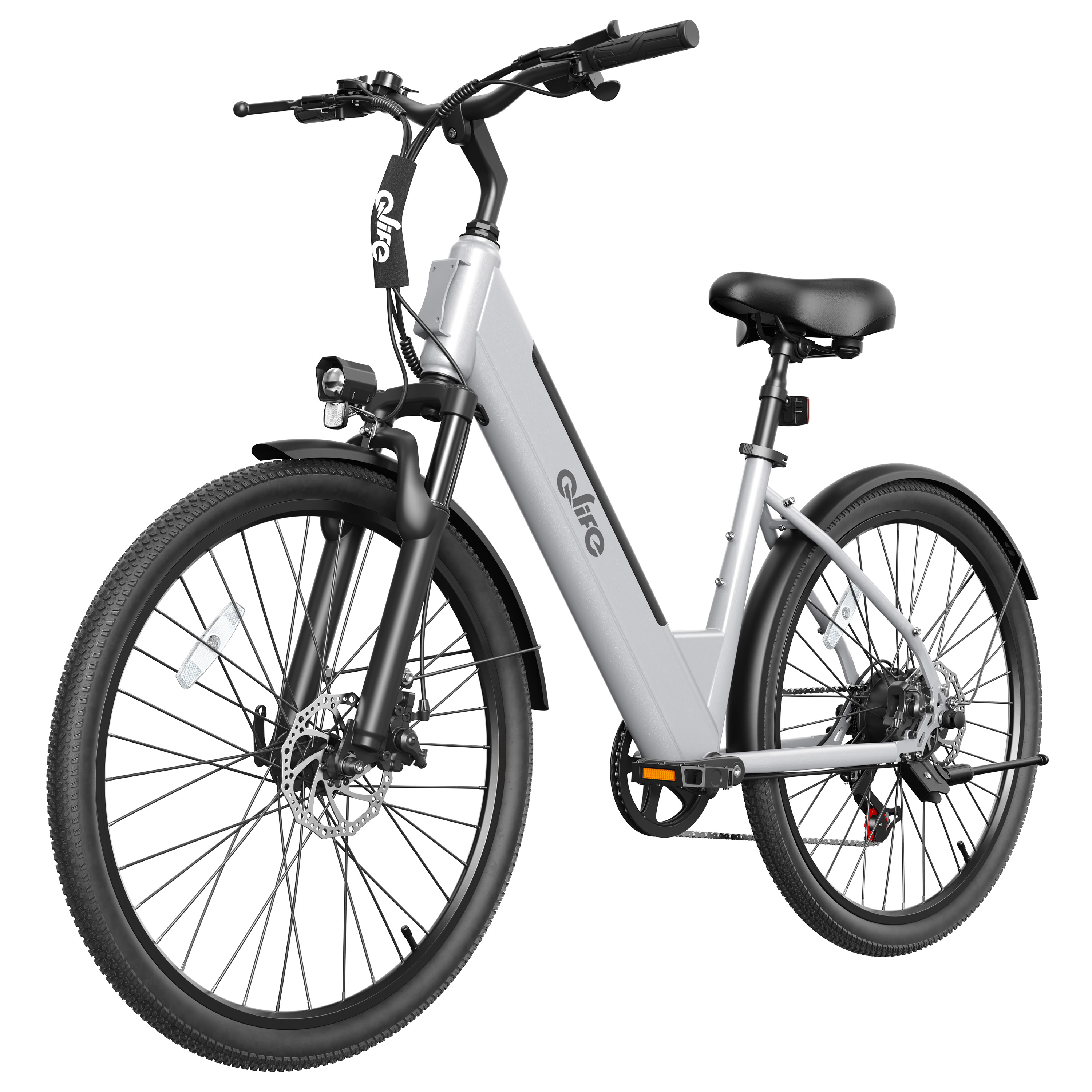 CITYONE ST （EB16Plus） Electric City Bike - 26" Step-Thru Cruiser E-Bike with 48V 7.8Ah Removable Battery & Front Suspension