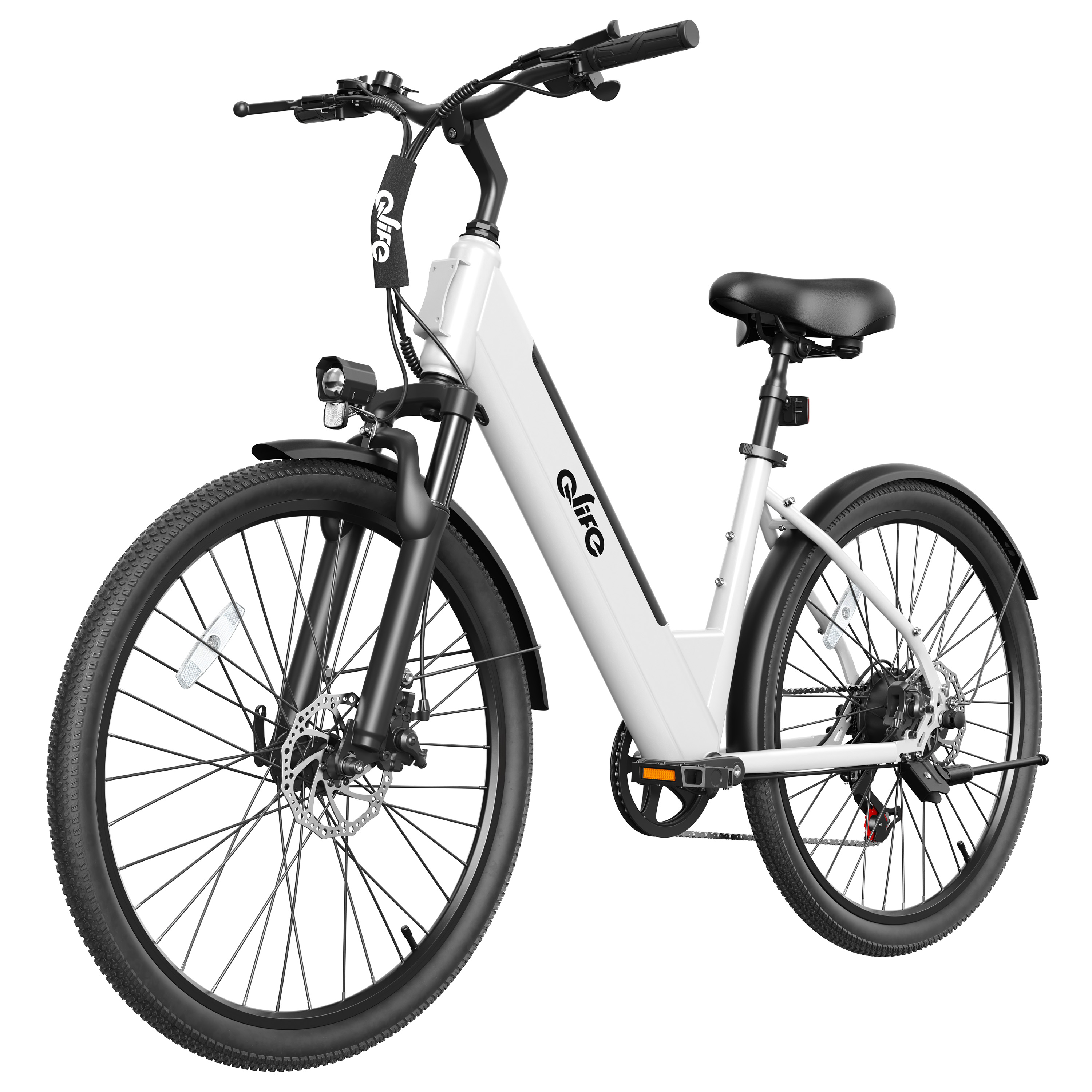 CITYONE ST （EB16Plus） Electric City Bike - 26" Step-Thru Cruiser E-Bike with 48V 7.8Ah Removable Battery & Front Suspension