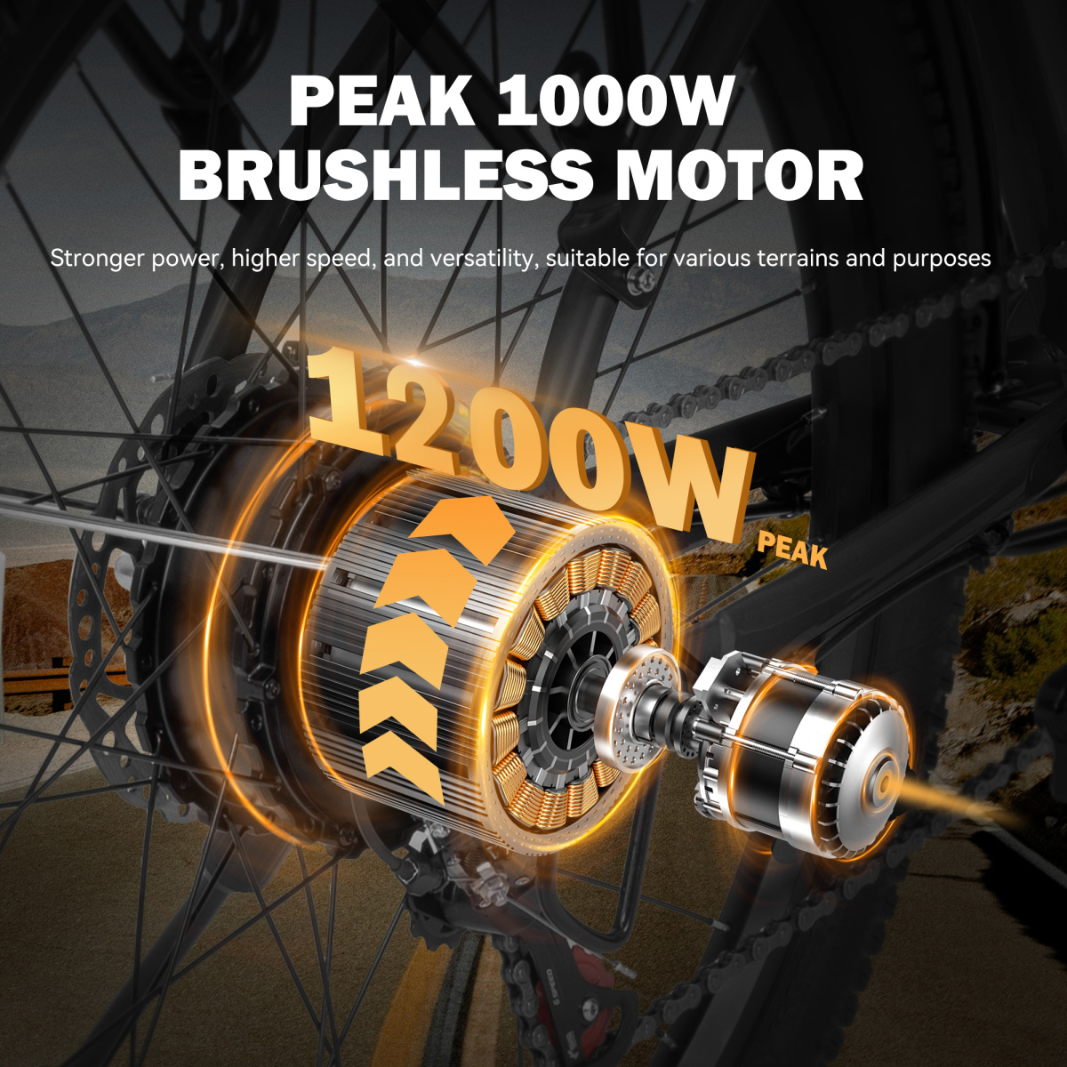 Cityone 2.0 1000W Peak Brushless Motor