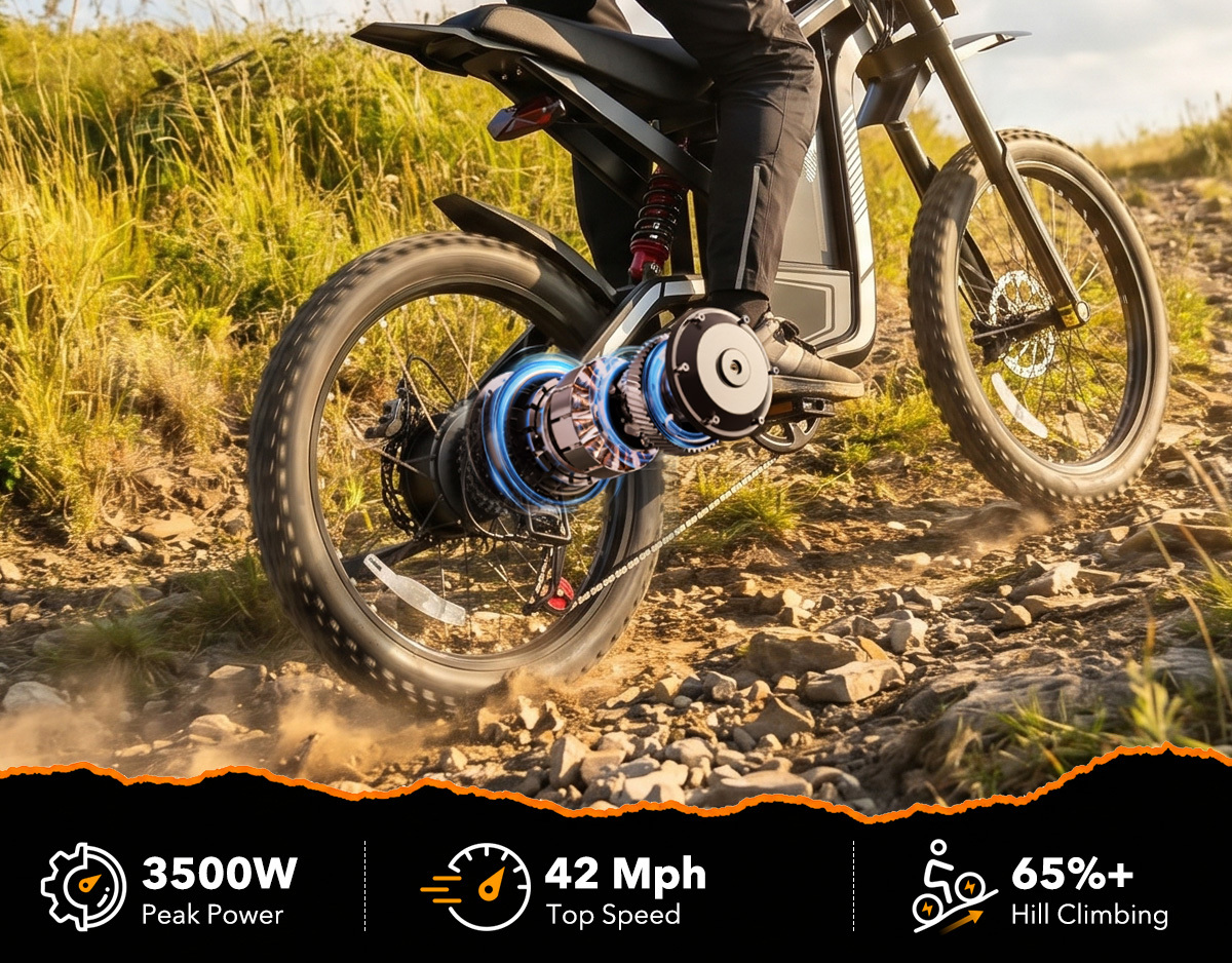 High Torque Motor 3500W Peak Power Hill Climbing