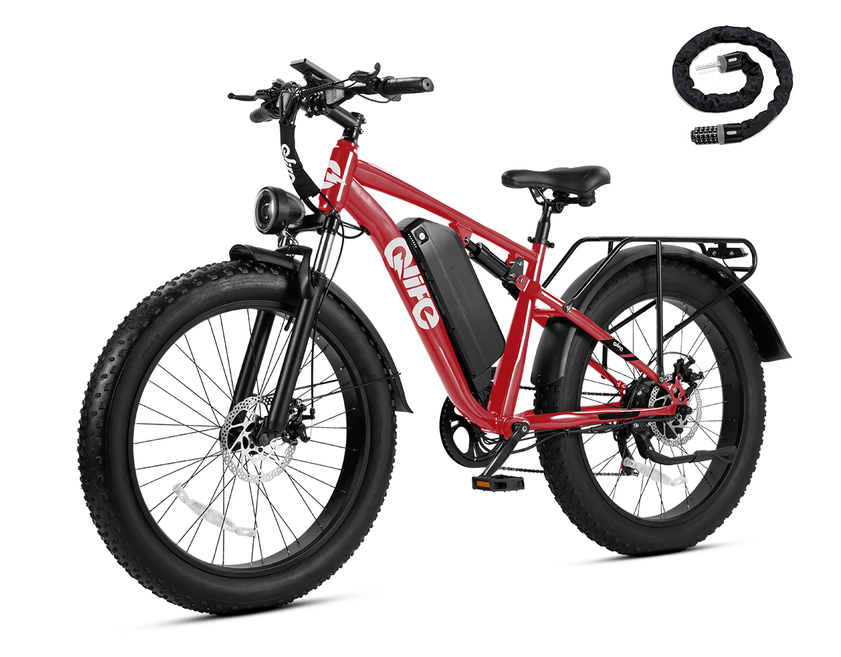 Racer Plus 2.0 26x4.0 Fat Tire Electric Bike, 48V 750W Adult Beach Snow E-Bike US Wholesale MOQ 1