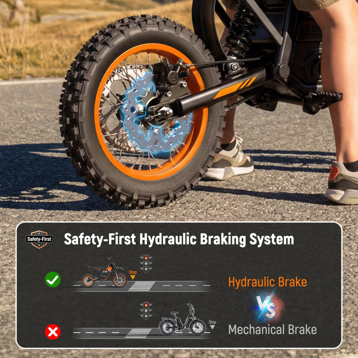 Vela E8 Safety Hydraulic Disc Braking System