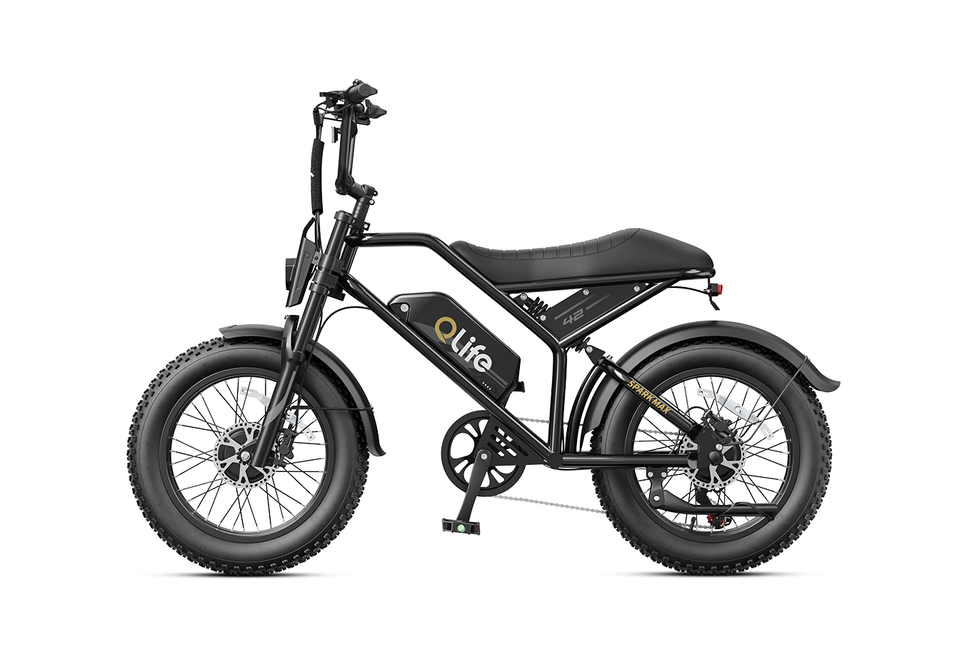 Spark Max 20x4.0 Fat Tire Dual Motor E-Bike, Peak 2400W Hydraulic Brake Off-Road Moped E-Bike, US Warehouse Wholesale MOQ 1-Qlife Bike Wholesale | US E-Bike Distributor