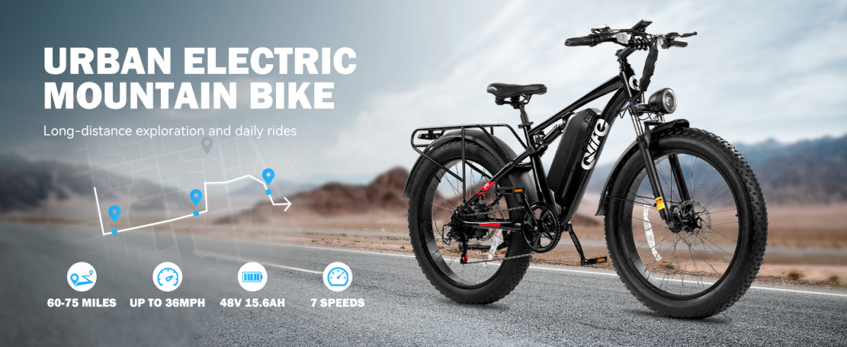 Racer Plus 2.0 Dual Suspension Electric Mountain Bike Overview