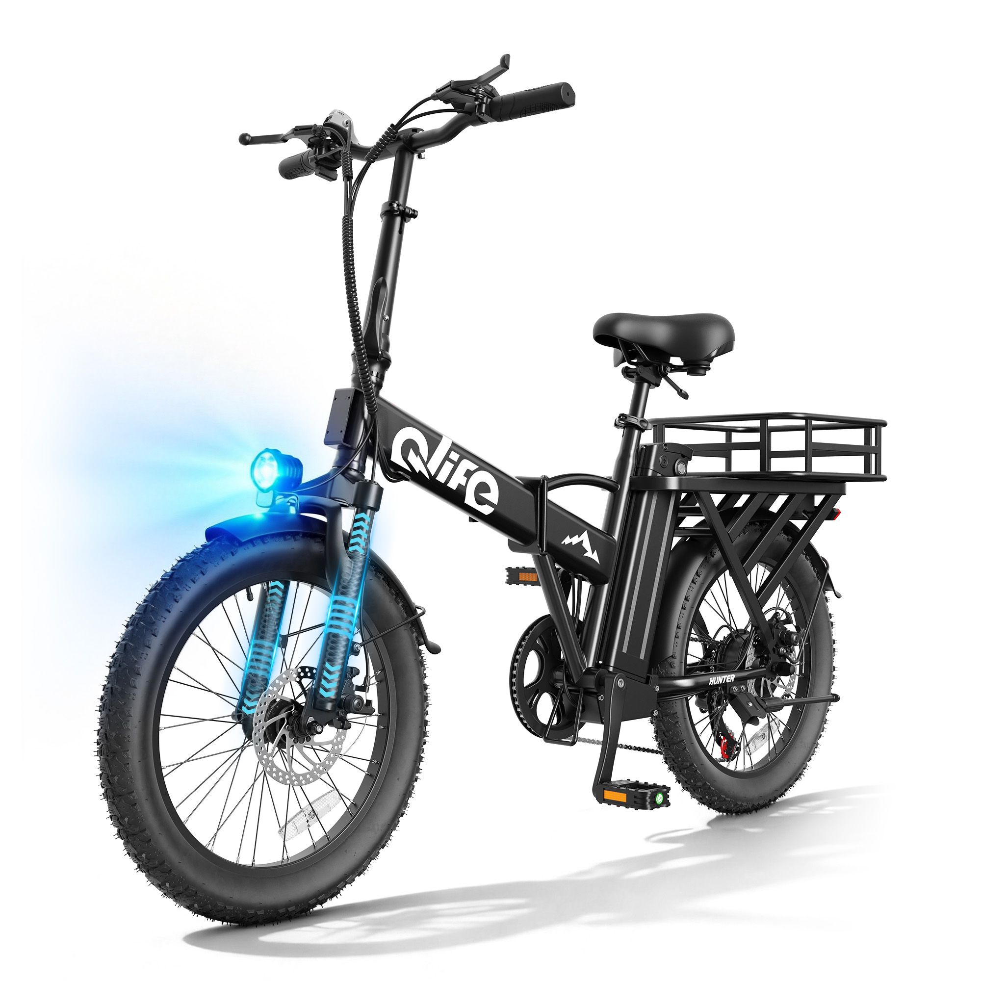 Hunter 20" Folding All-Terrain E-Bike, Peak 1200W 48V Removable Battery, US Warehouse Wholesale MOQ 1