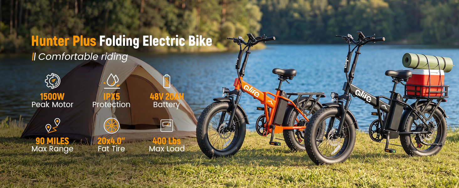 Qlife HUNTER PLUS Folding Electric Bike Outdoor Adventure