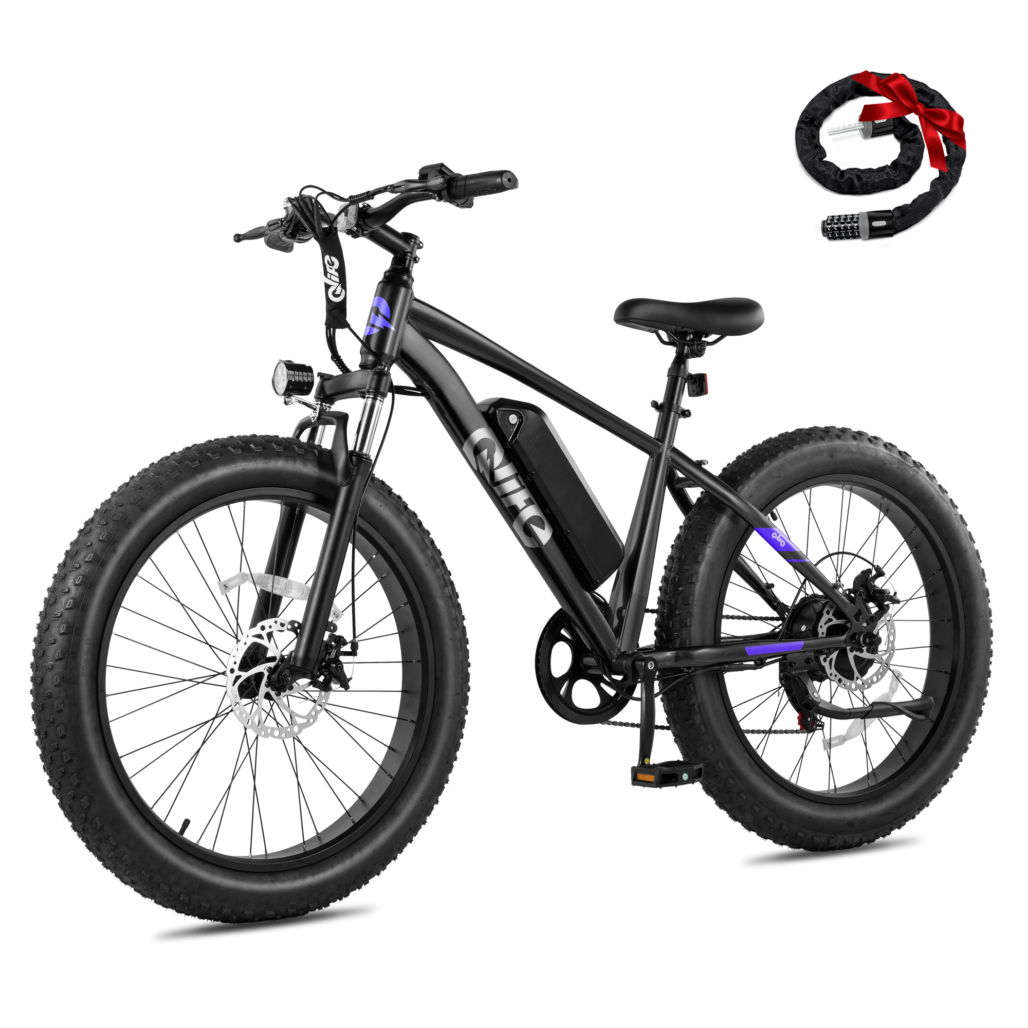 Racer Plus 26x4.0 Fat Tire Electric Bike, 48V 500W Adult Snow Beach E-Bike US Wholesale MOQ 1