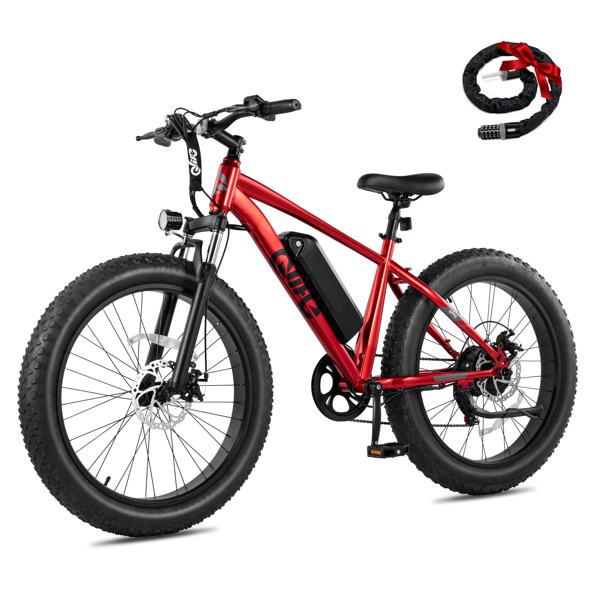 Racer Plus 26x4.0 Fat Tire Electric Bike, 48V 500W Adult Snow Beach E-Bike US Wholesale MOQ 1