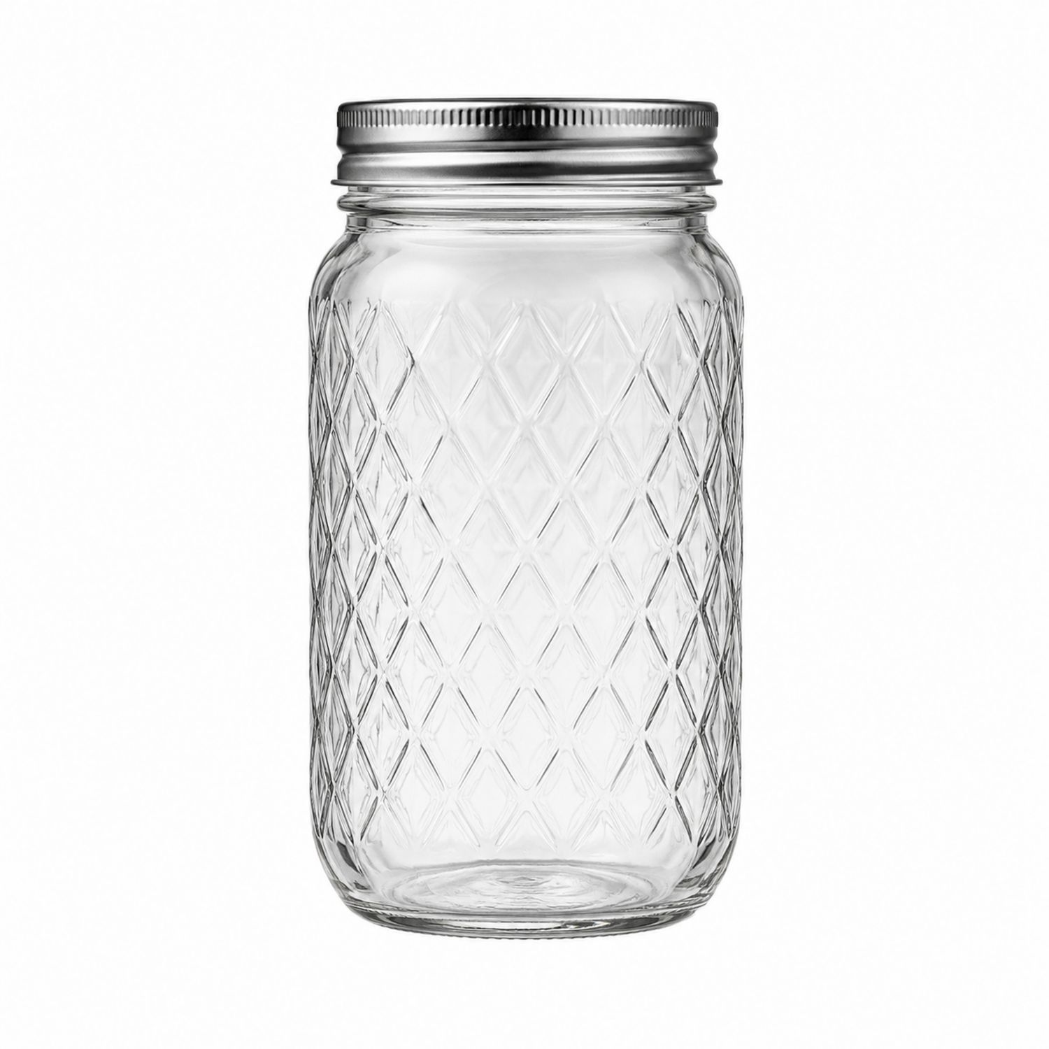 Tarro de Vidrio Transparente con Tapa Metálica 950ml-kasanest
