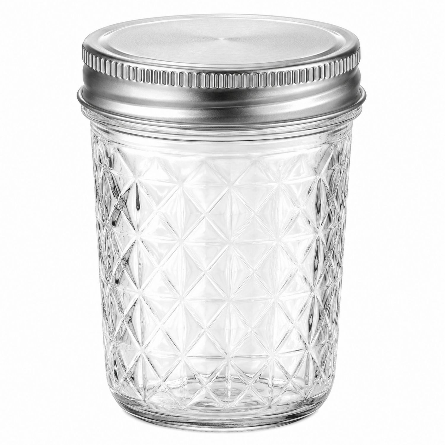 Tarro de Vidrio con Tapa de Acero Inoxidable, 400ml, Transparente-kasanest