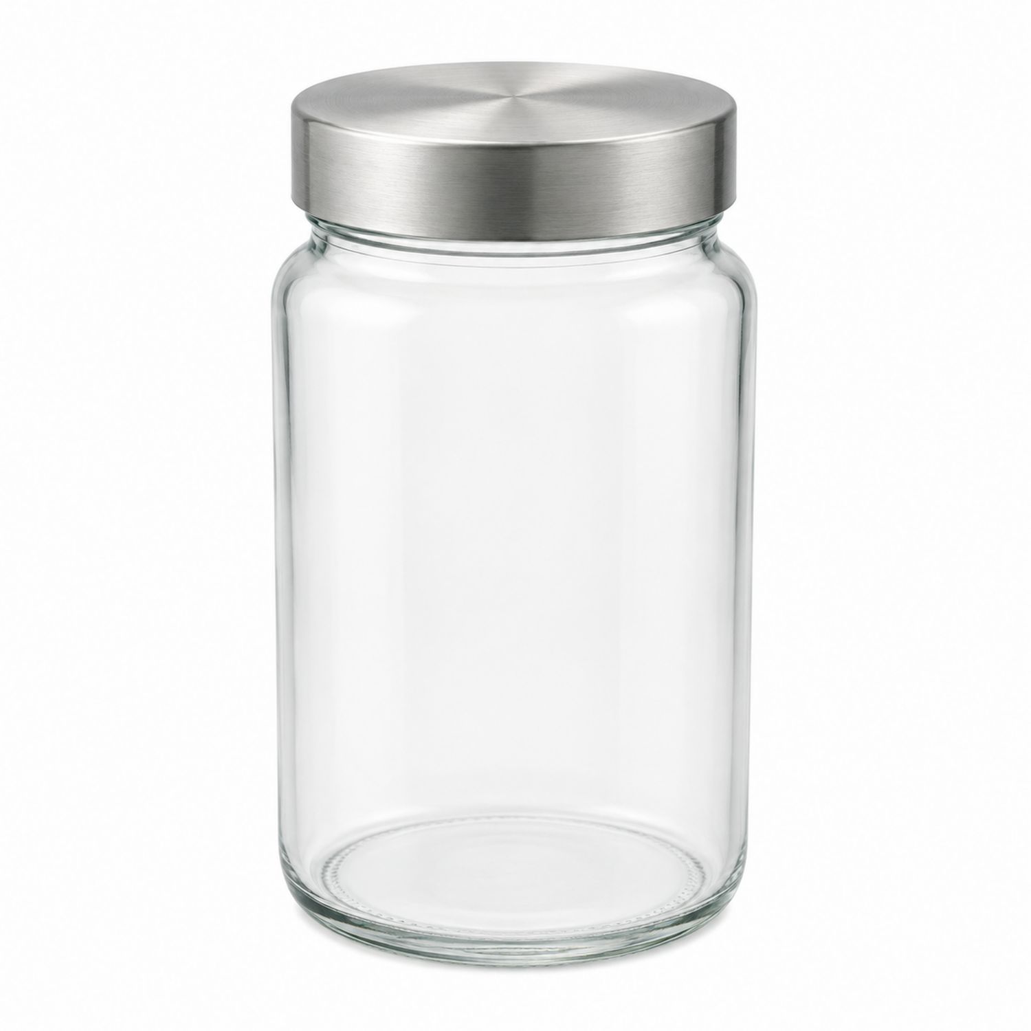 Tarro de vidrio con tapa hermética de acero inoxidable 1000 ml-kasanest