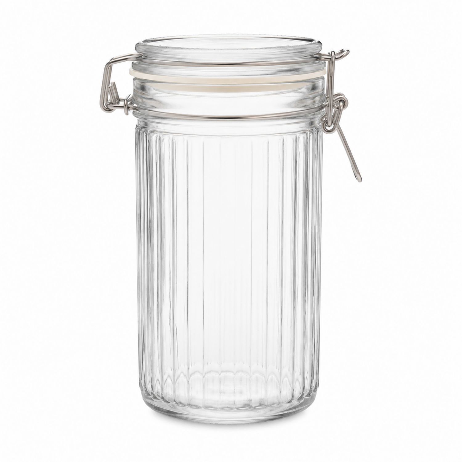 Tarro de Vidrio Transparente con Cierre Hermético 1500ml-kasanest