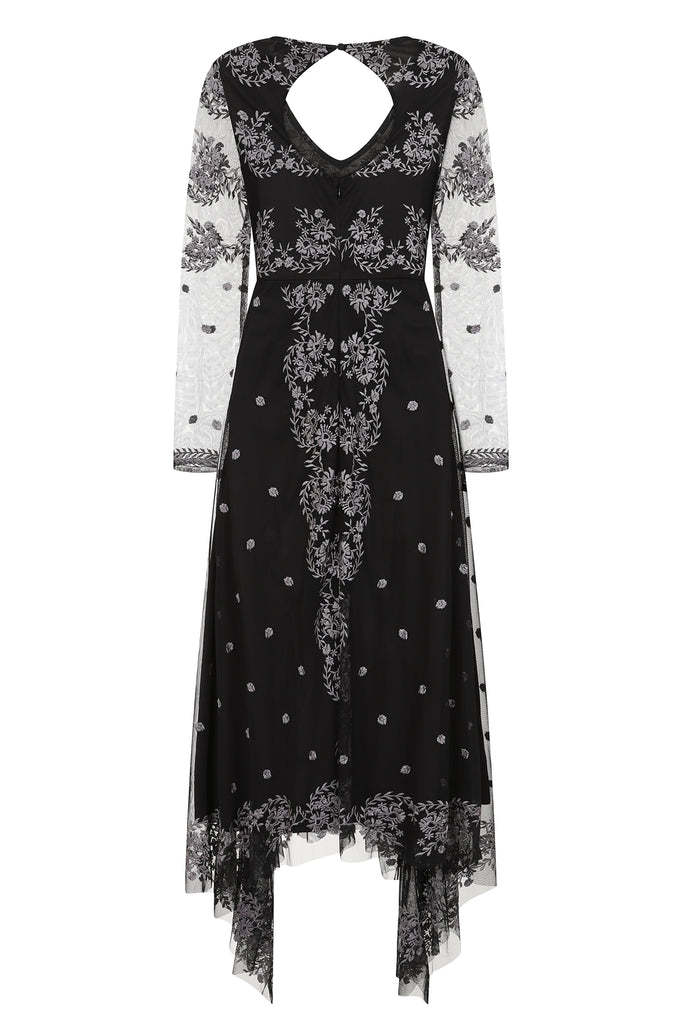 Embroidered Hanky Hem Dress