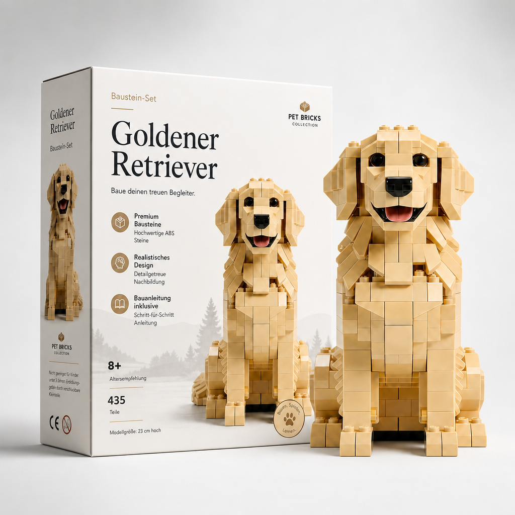 😍 2026 Bestseller 🐕 Golden Retriever Baustein-Set ✈️ Kaufe 2 & erhalte kostenlosen Versand