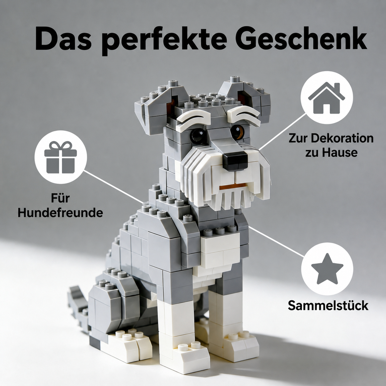 🐶 Schnauzer-Bausteinset 🎁 Kaufe 2 & erhalte kostenlosen Versand