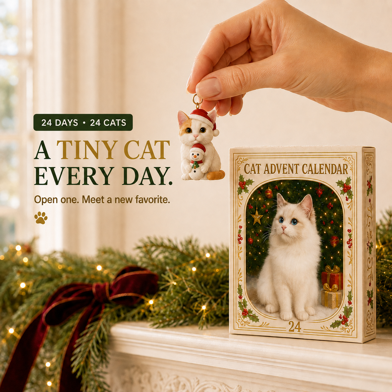 🎄 2026 Christmas  Cat Advent Calendar Blind Box💕🐱