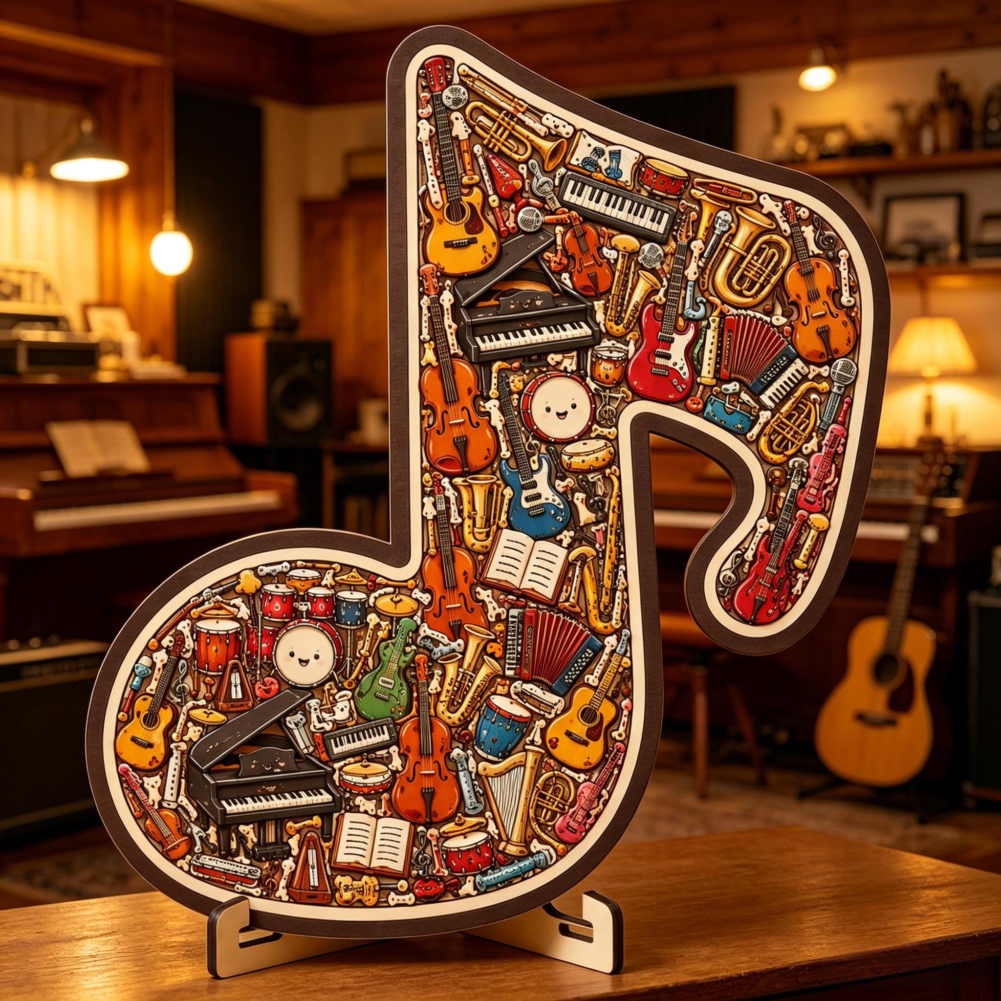 🔥Letzter Tag – 50 % RABATT 🎶Musiknoten-Instrumenten-Puzzle-Ornament (✨Kaufe 2 Stück & erhalte kostenlosen Versand)