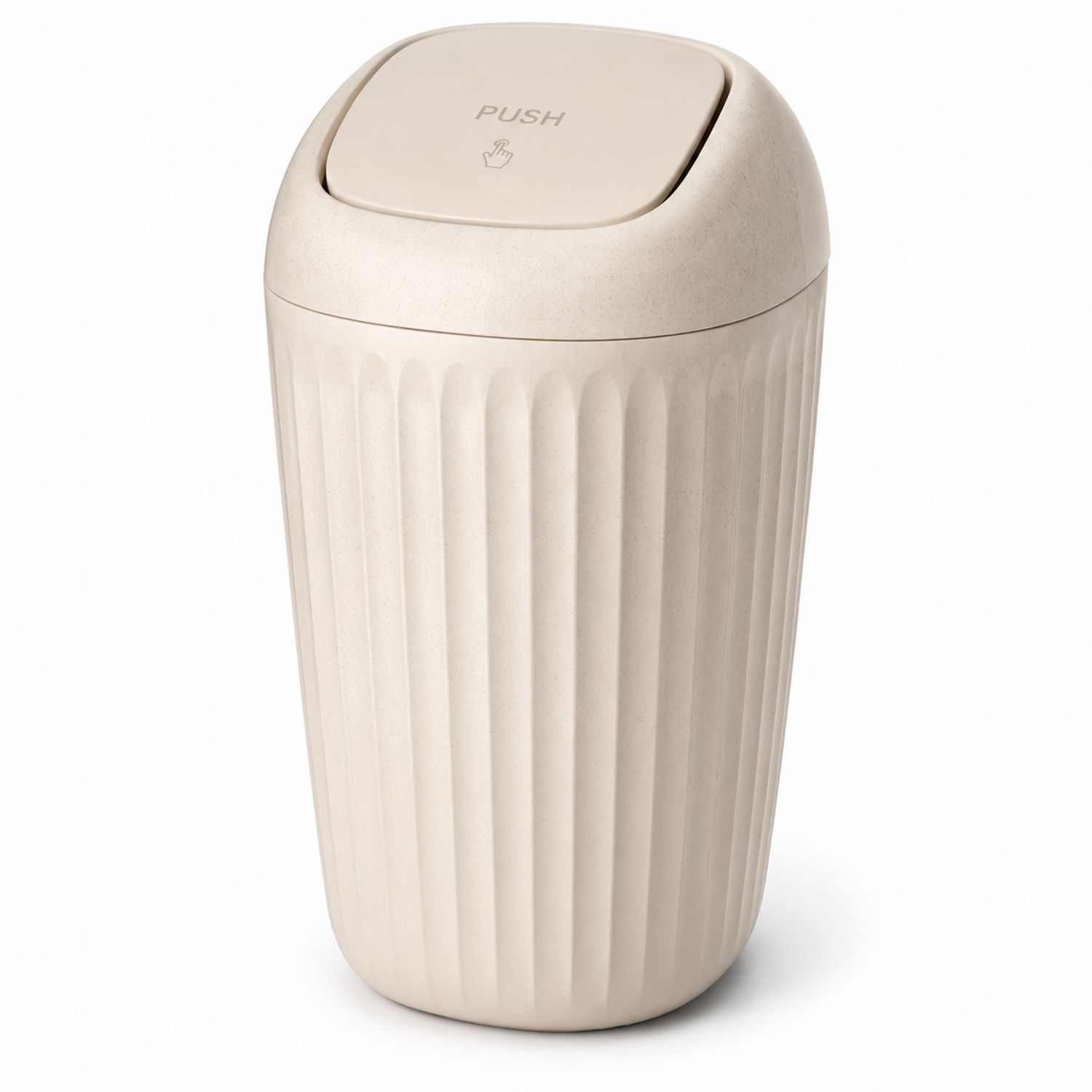Pattumiera da Tavolo con Coperchio a Spinta 5L Beige