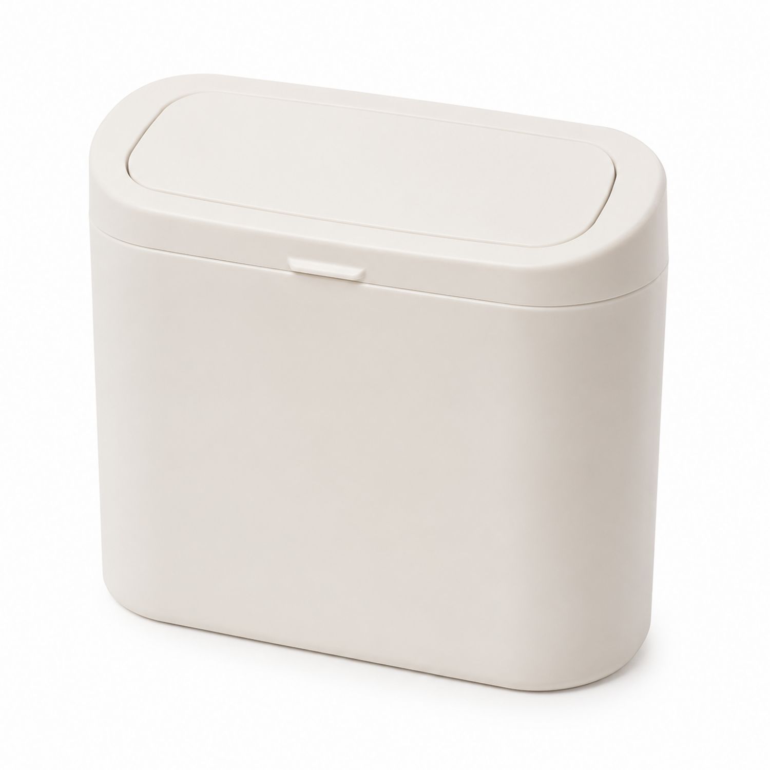 Pattumiera per Rifiuti con Coperchio Ribaltabile Beige 10L