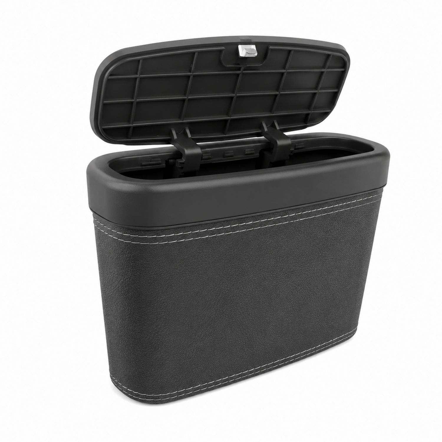 Cestino per Auto Nero 2L con Coperchio Ribaltabile