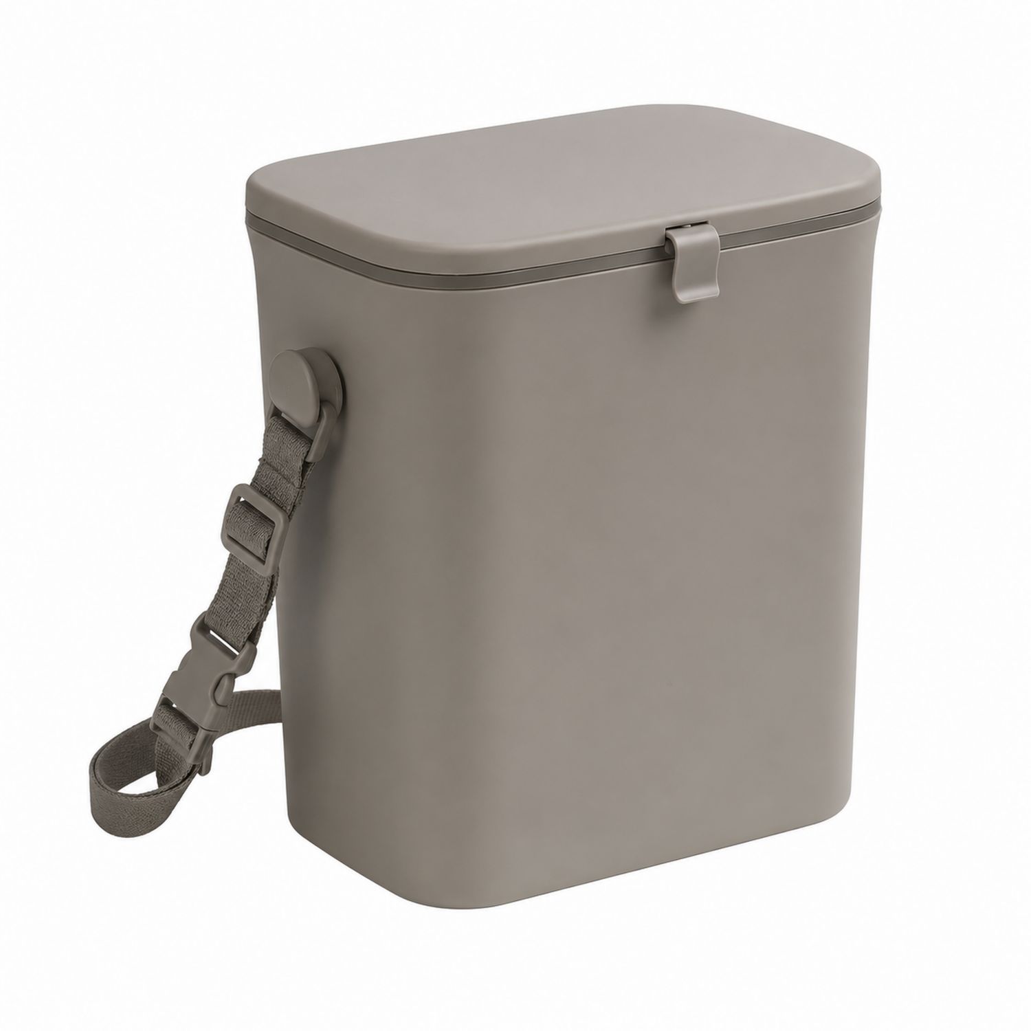 Contenitore per Rifiuti da Interno con Tracolla Grigio 15L