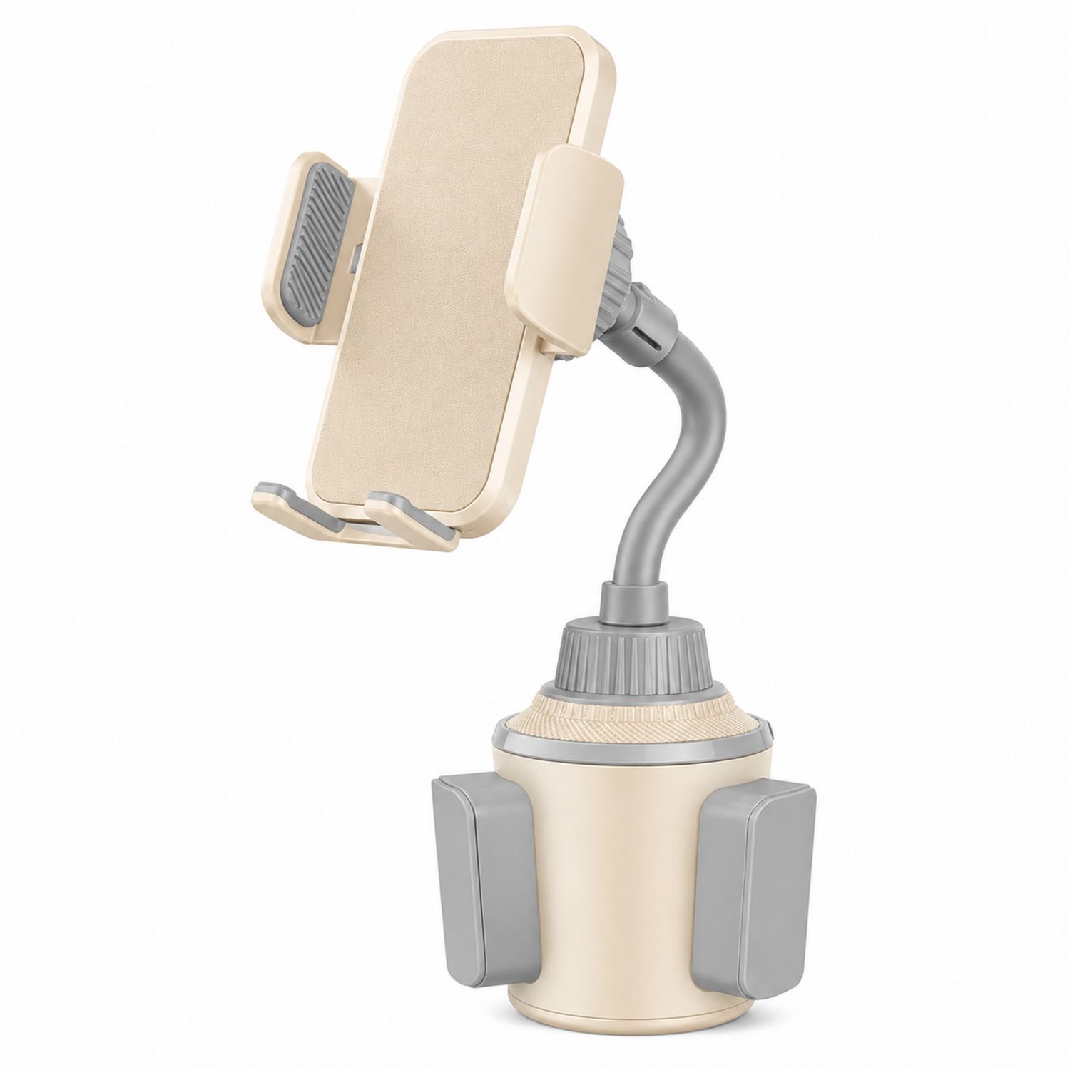 Supporto Smartphone Auto Regolabile Beige e Grigio